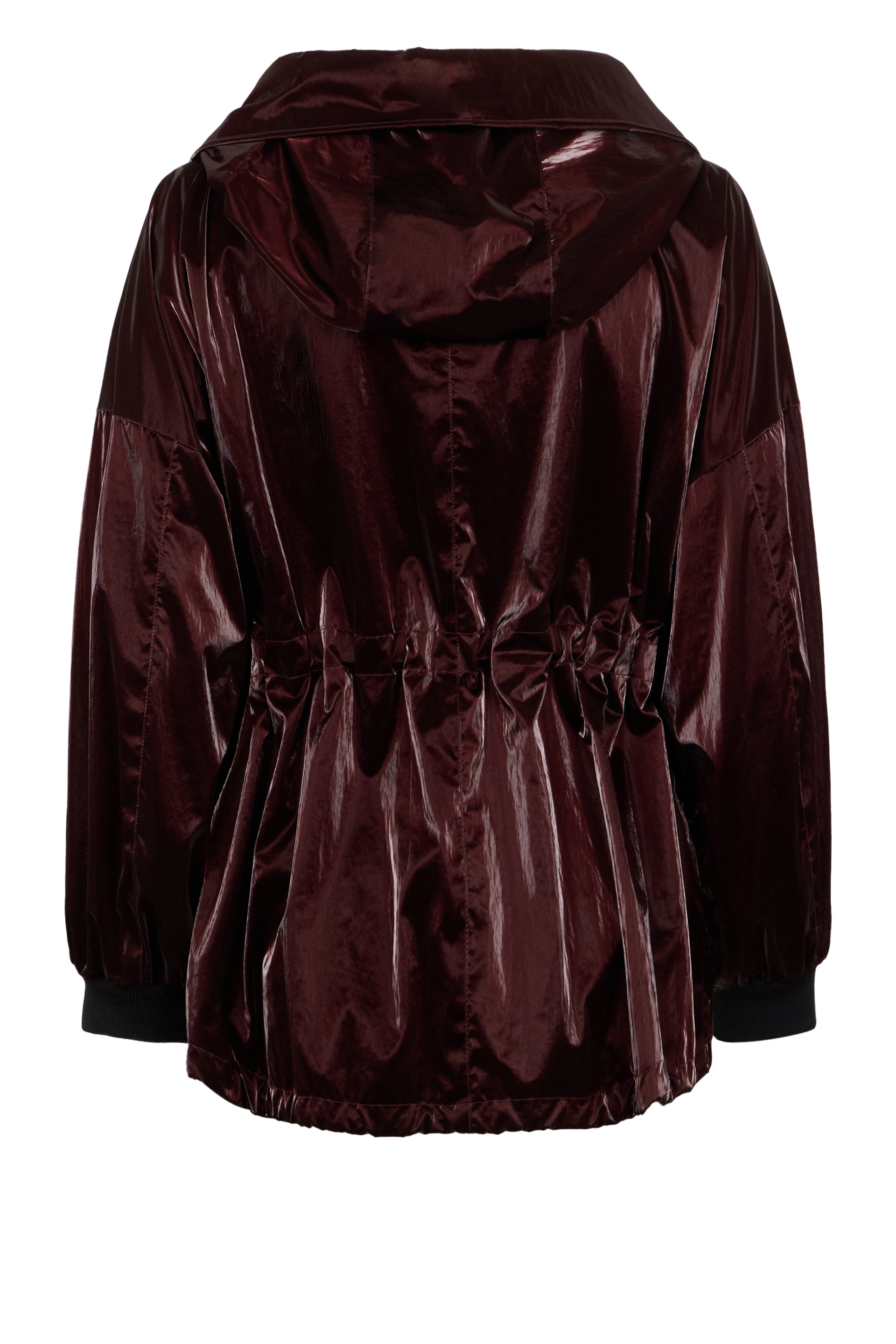 Burgundy jacket elegant and versatile.