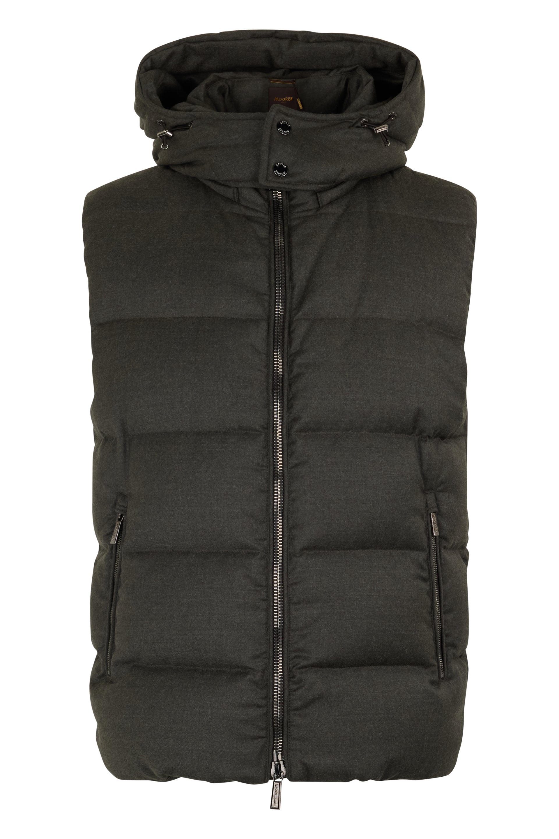Black Padded Gilet with Hood