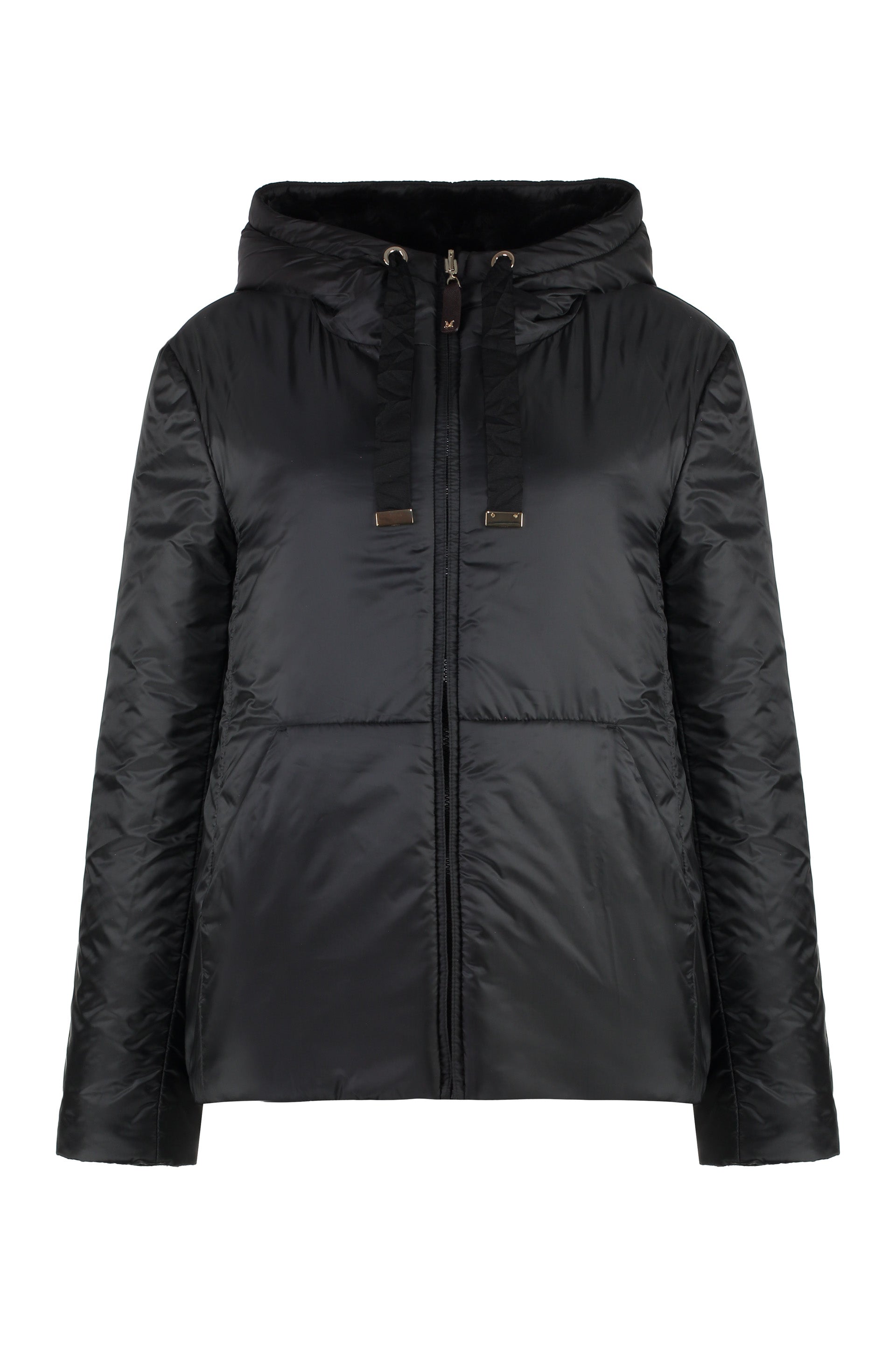 Flinn hooded techno fabric down jacket