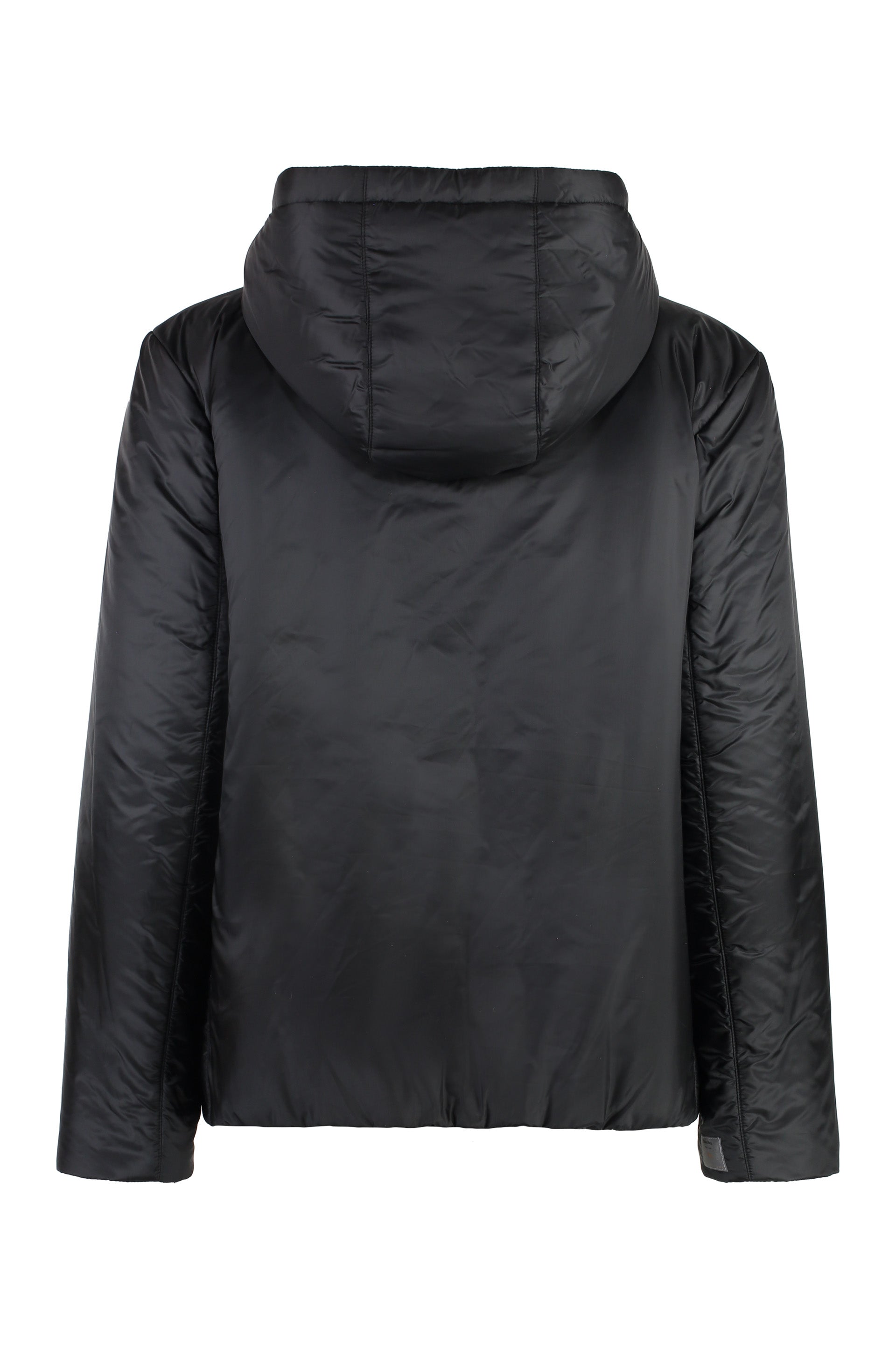 Flinn hooded techno fabric down jacket