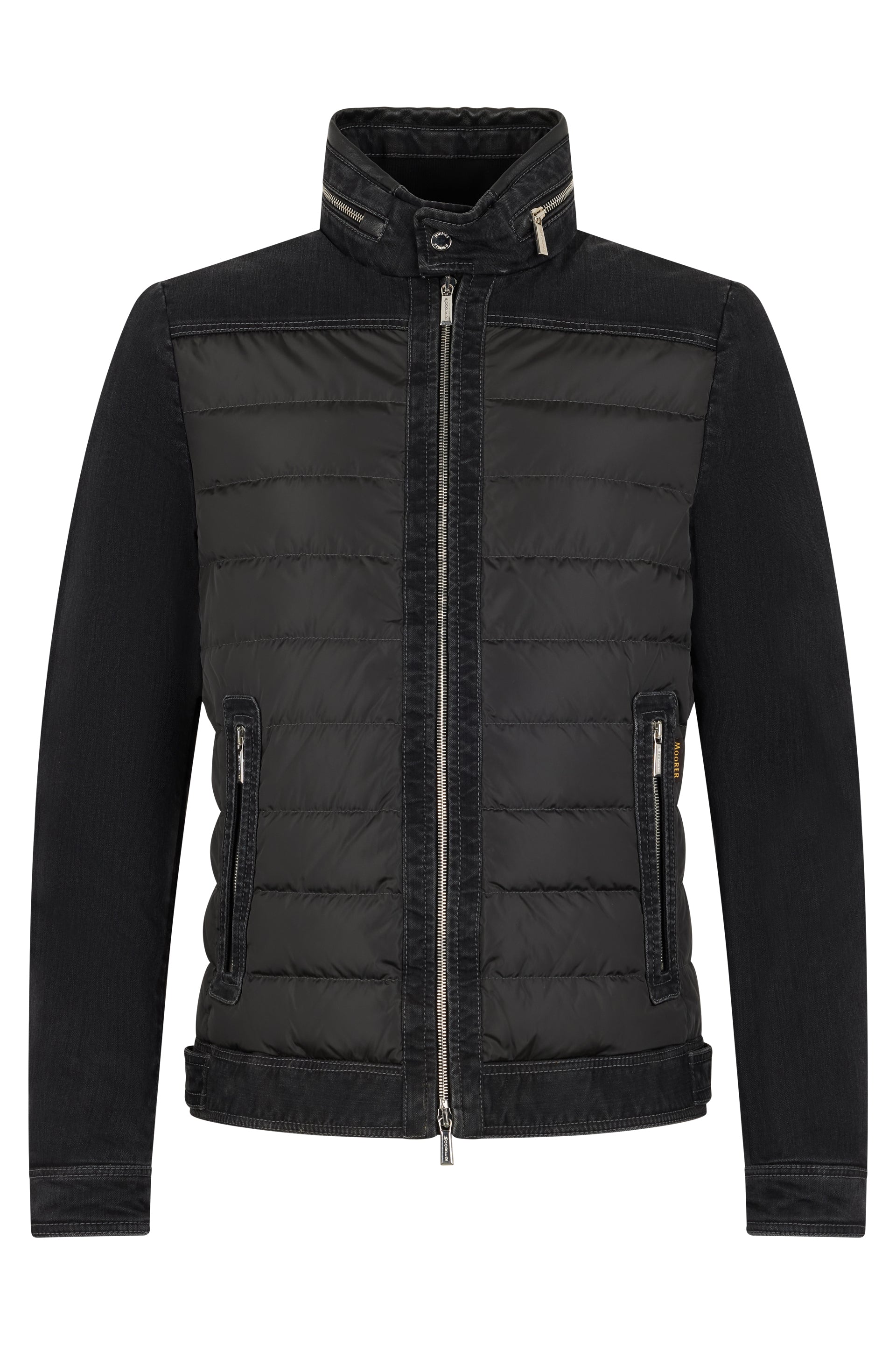 Black casual jacket with zip and collar