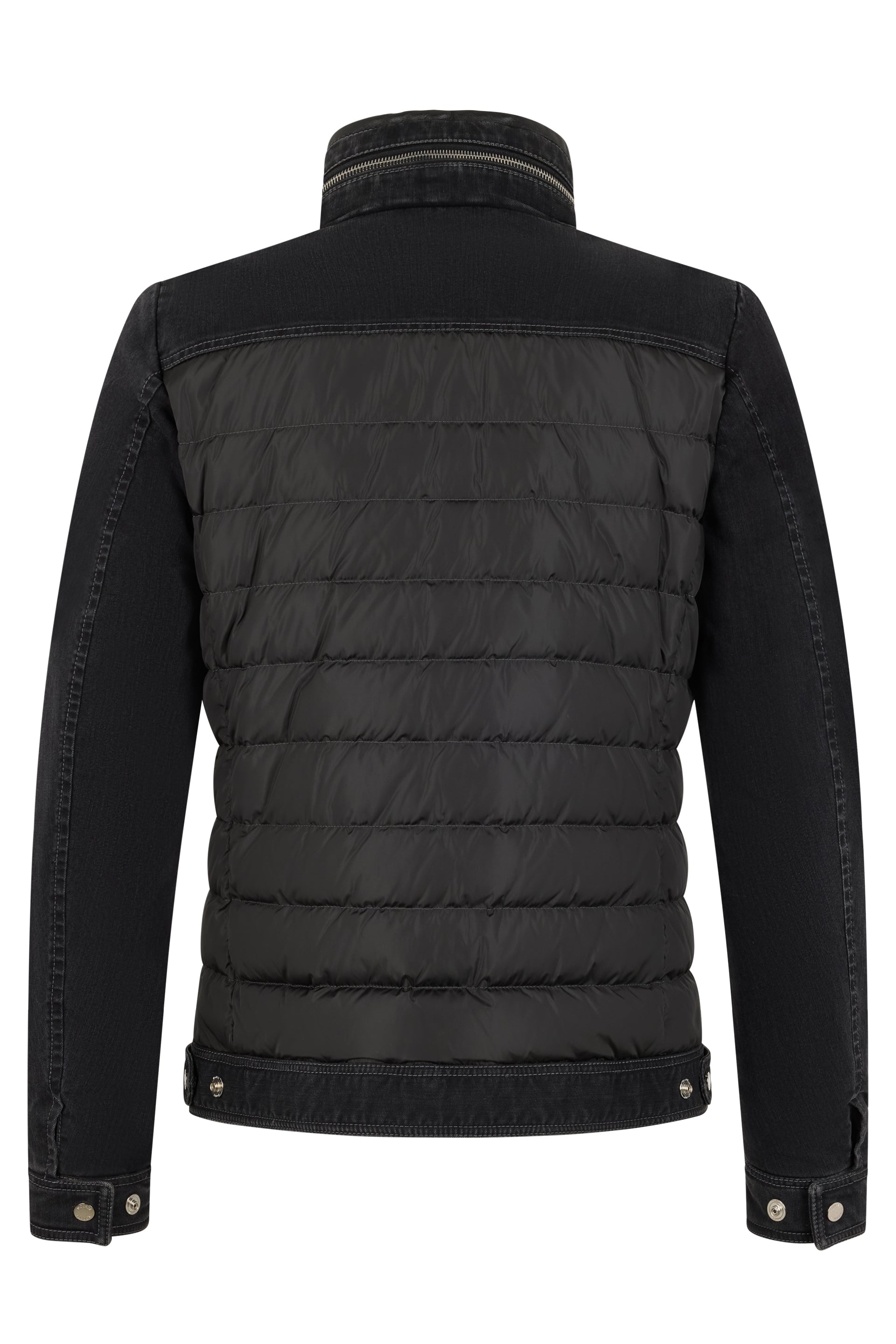 Black casual jacket with zip and collar