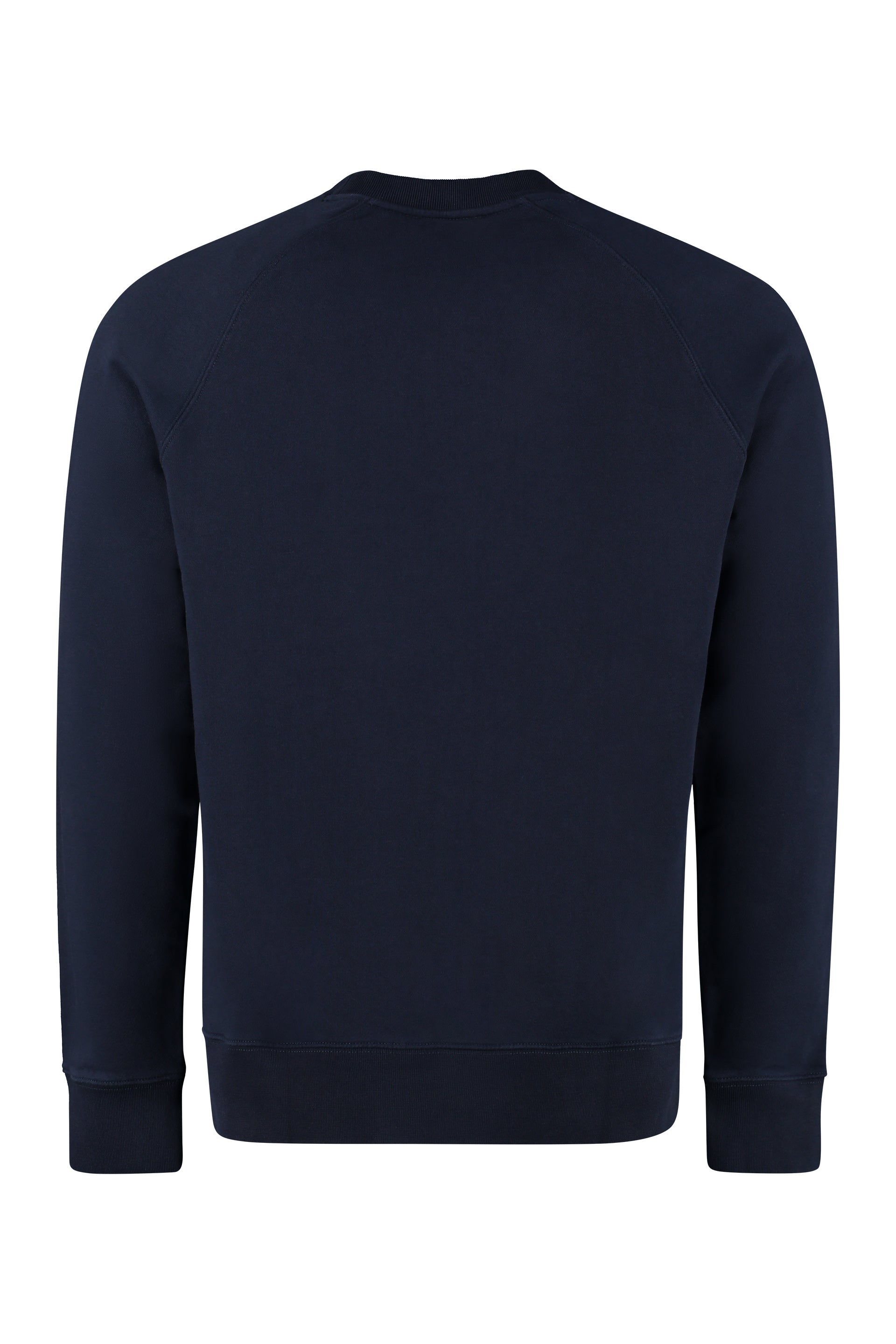 Cotton crew-neck sweatshirt with logo