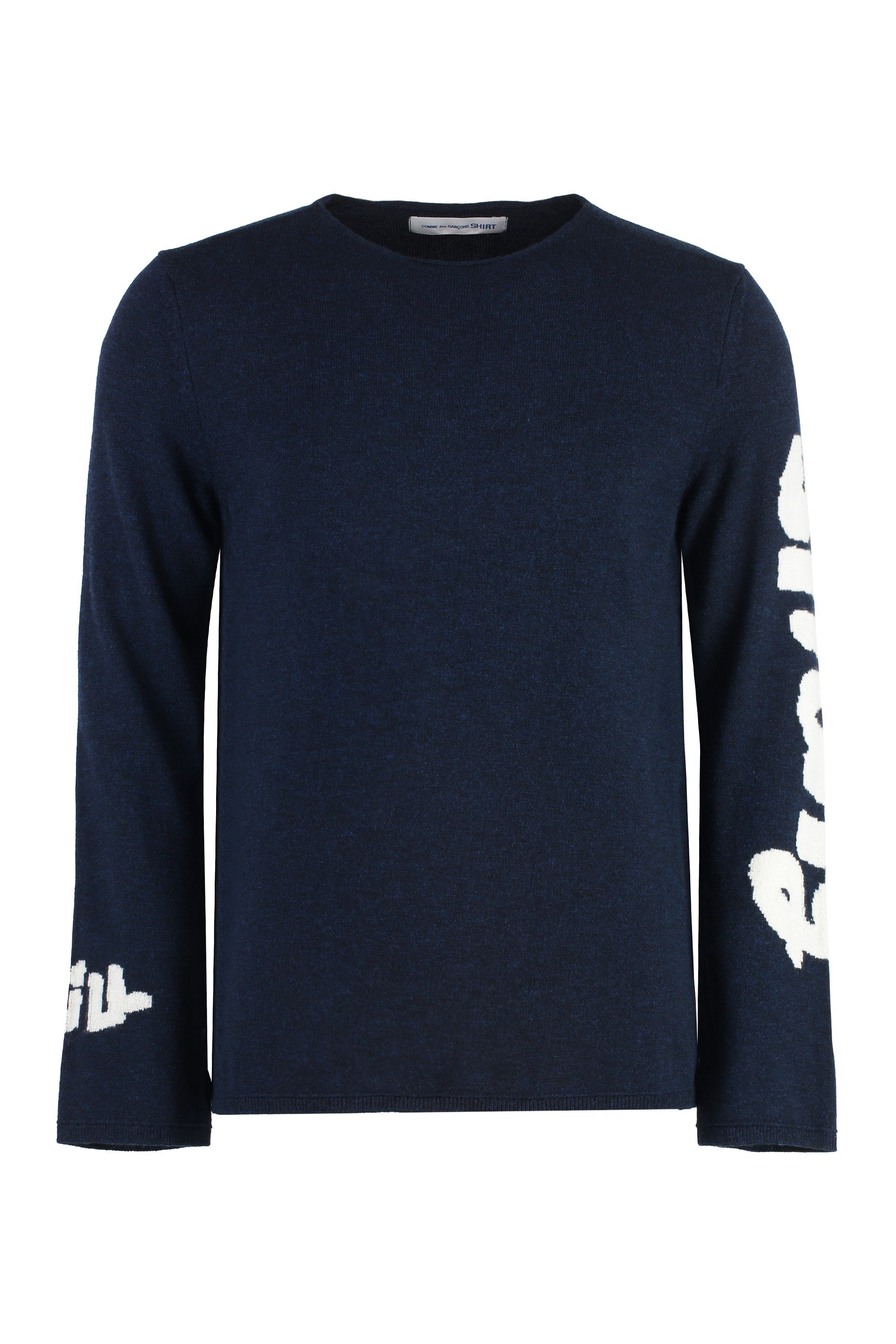 Crew-neck wool sweater