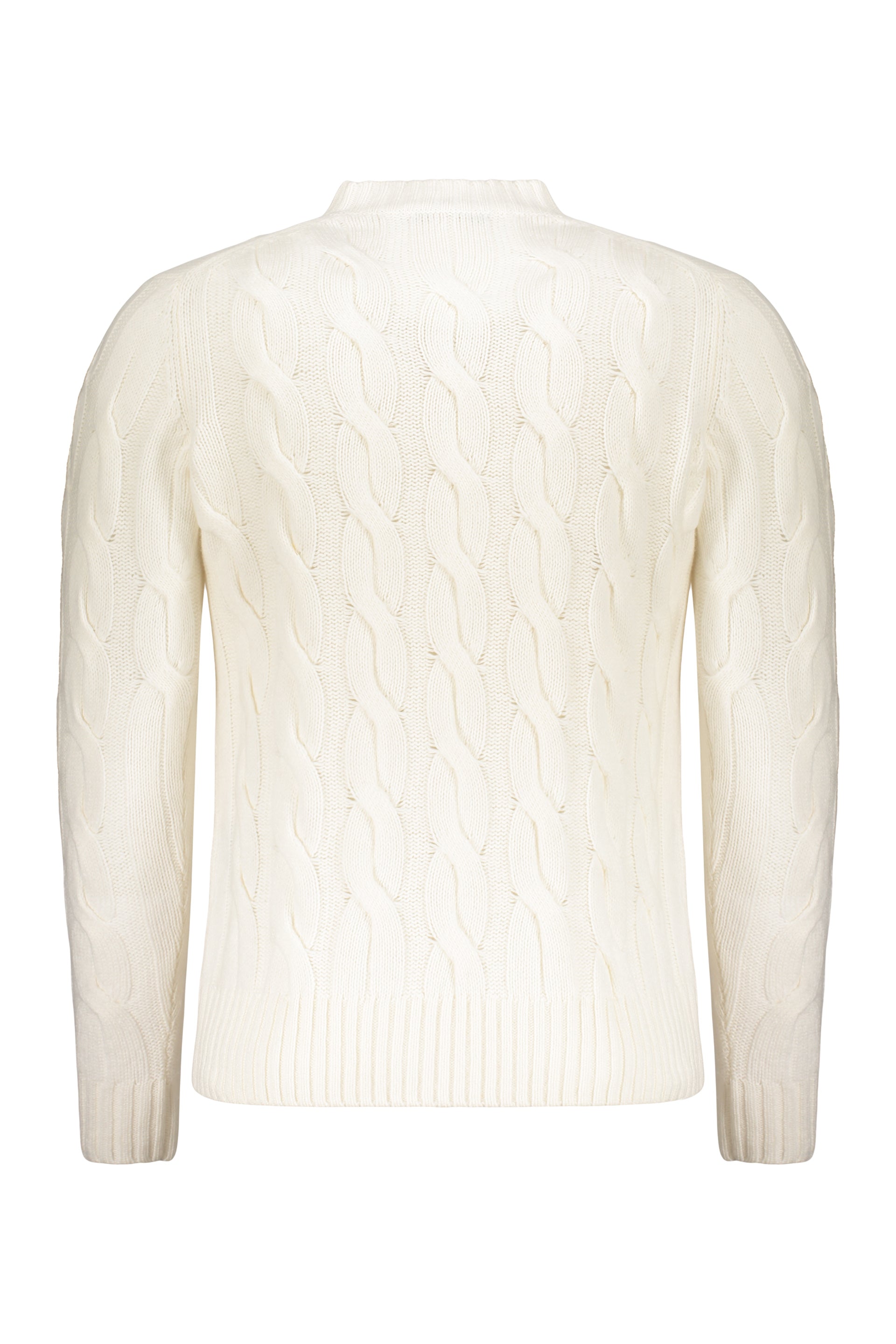 Sweater with an elegant cable knit pattern