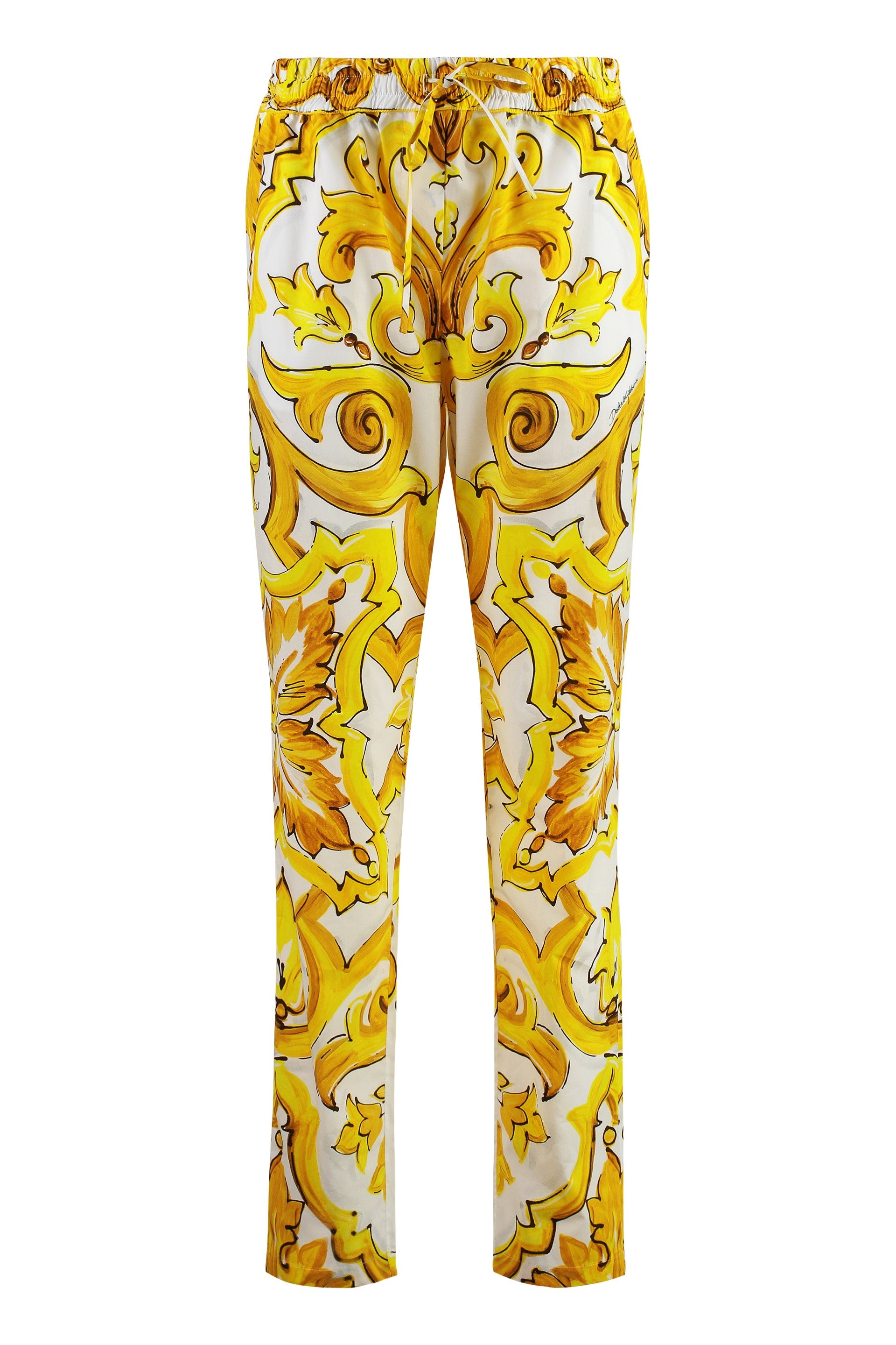 Printed cotton trousers