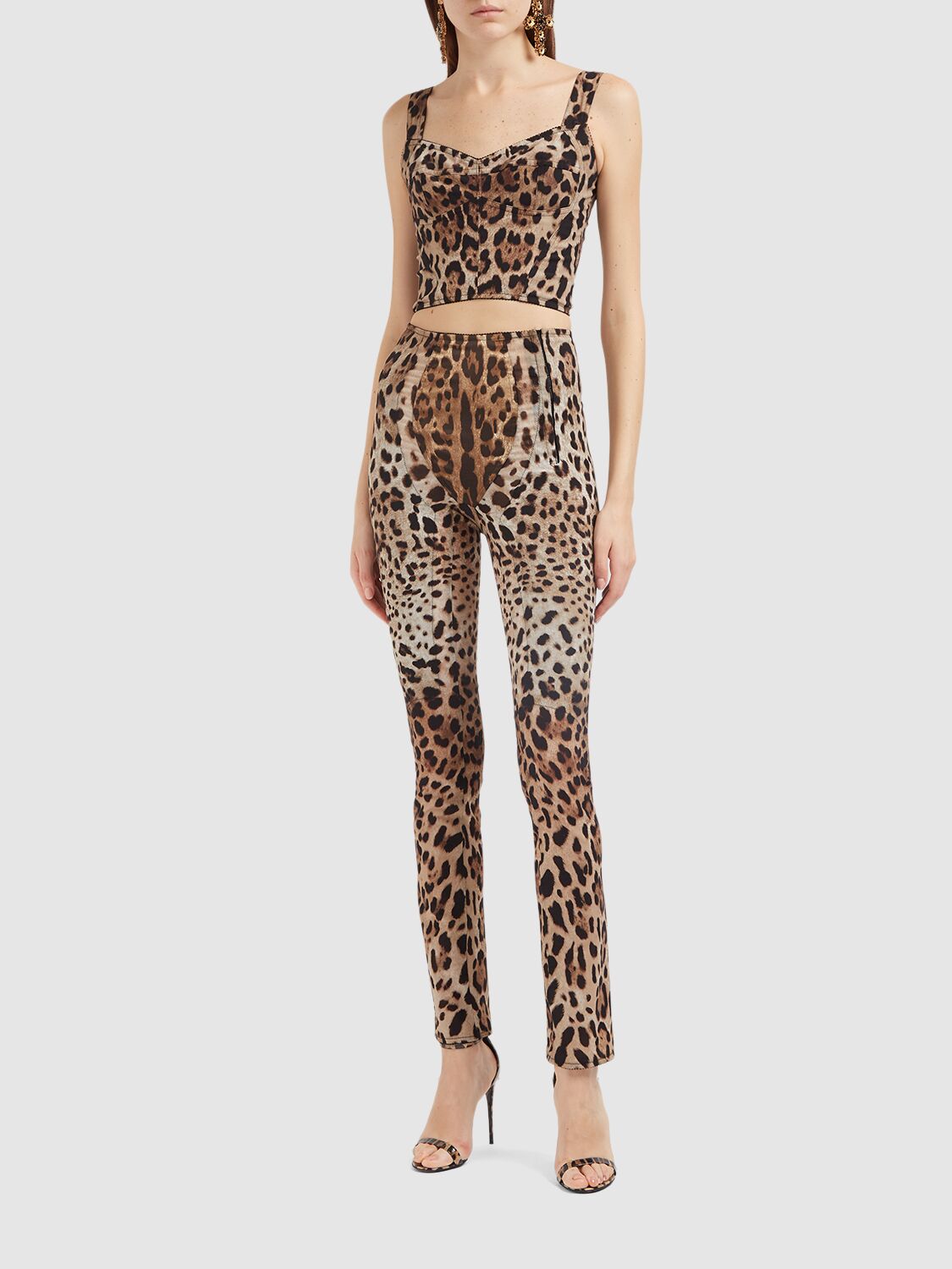 Skinny animal print pants