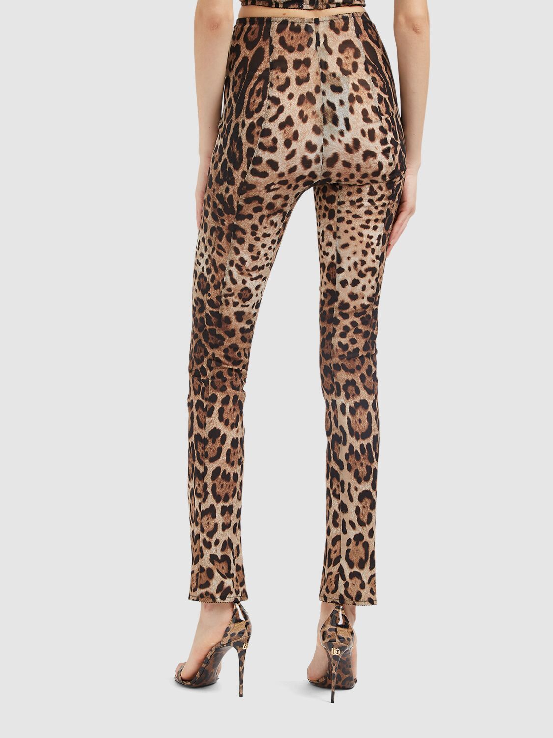 Skinny animal print pants