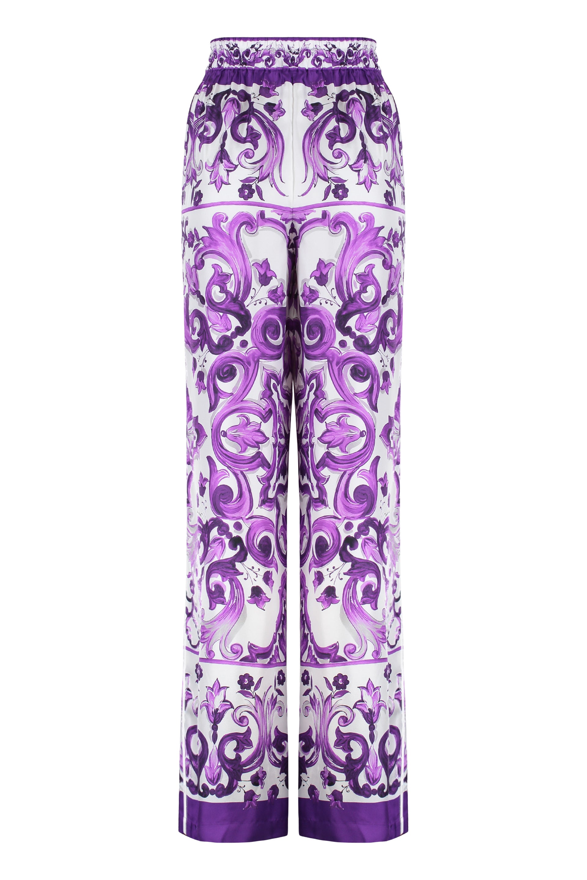Printed twill trousers