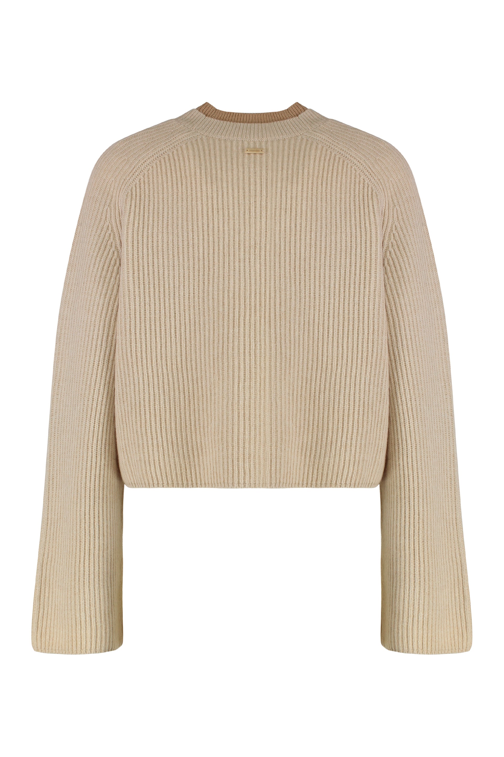 Wool and cashmere jersey with a ribbed knit