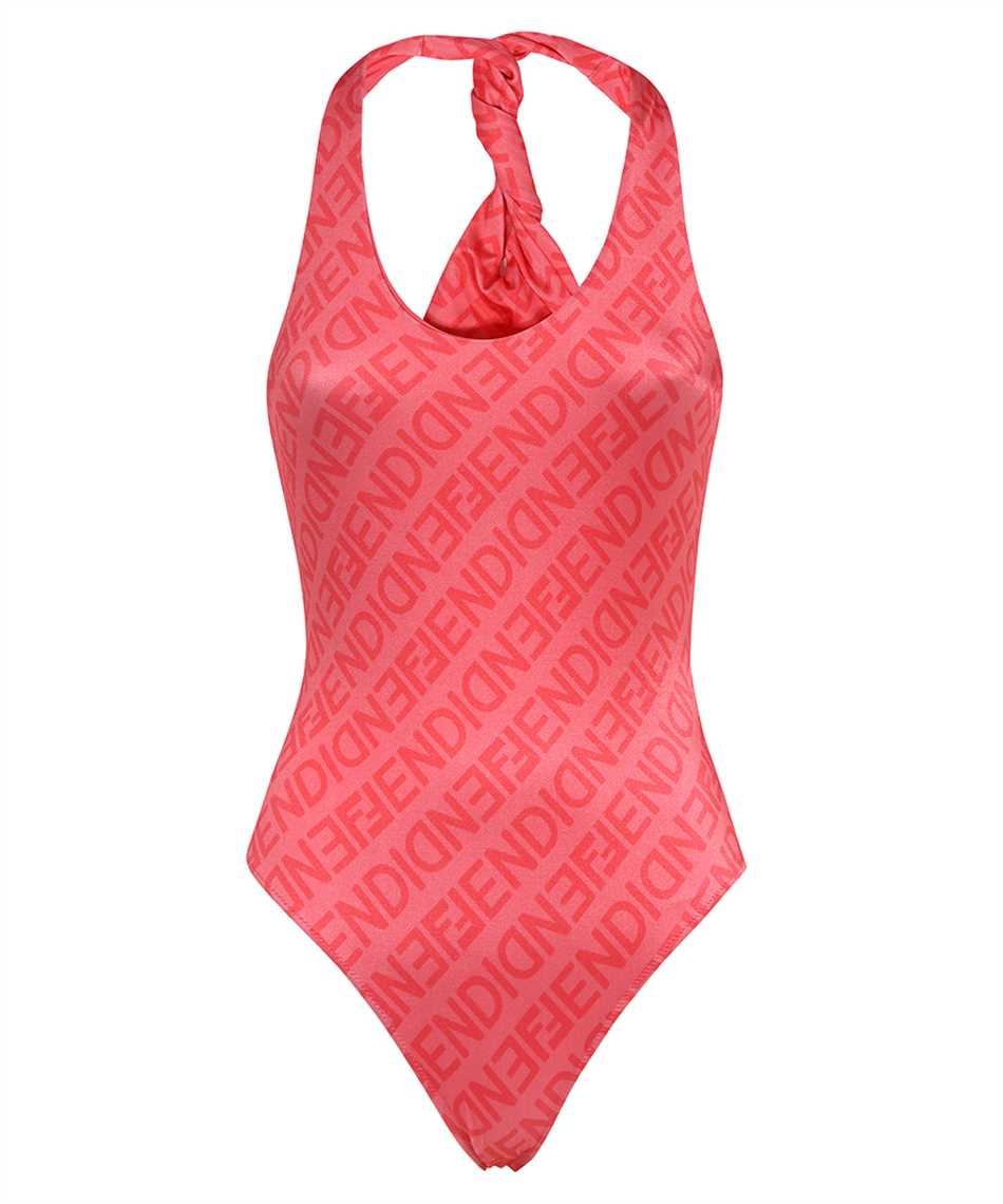 One-piece swimsuit with logo