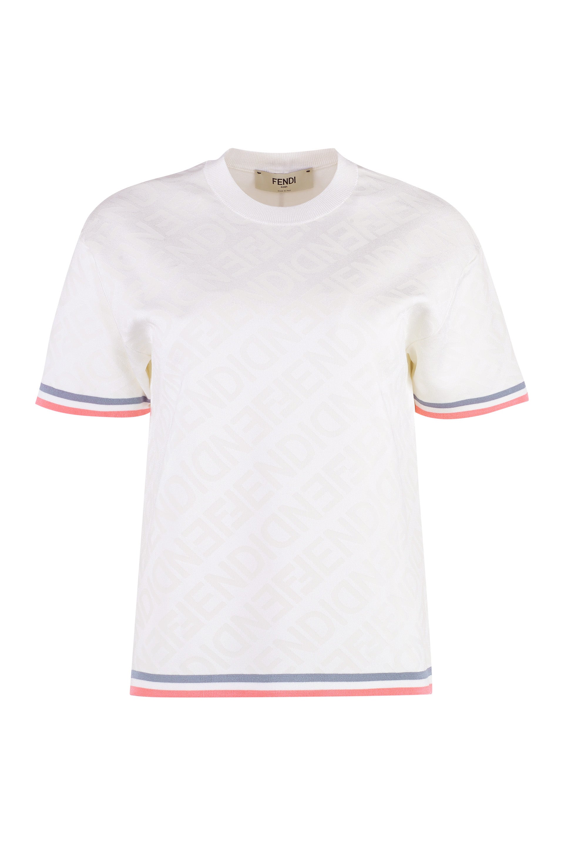 Jacquard knit t-shirt