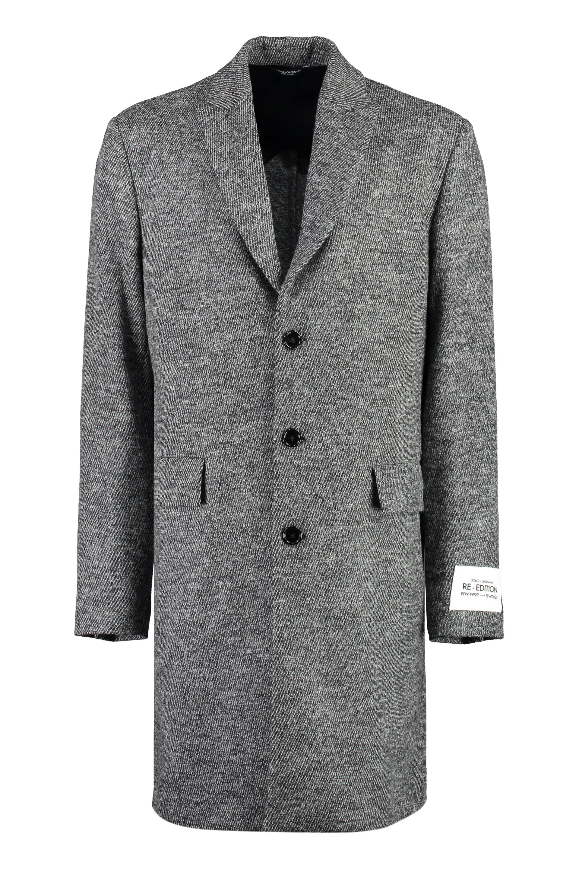 Single-breasted wool coat