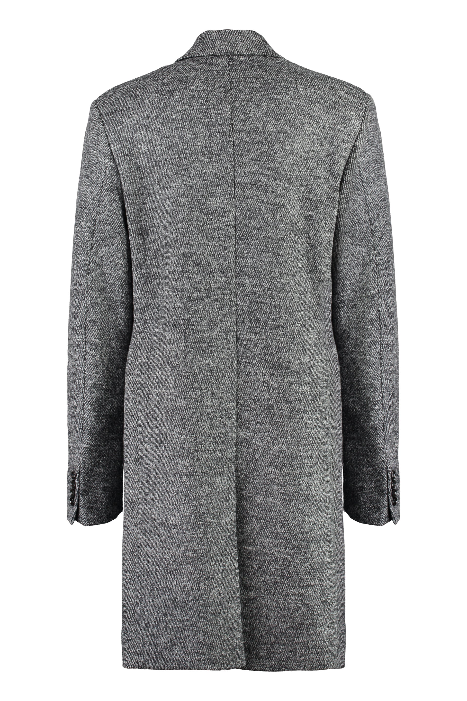 Single-breasted wool coat