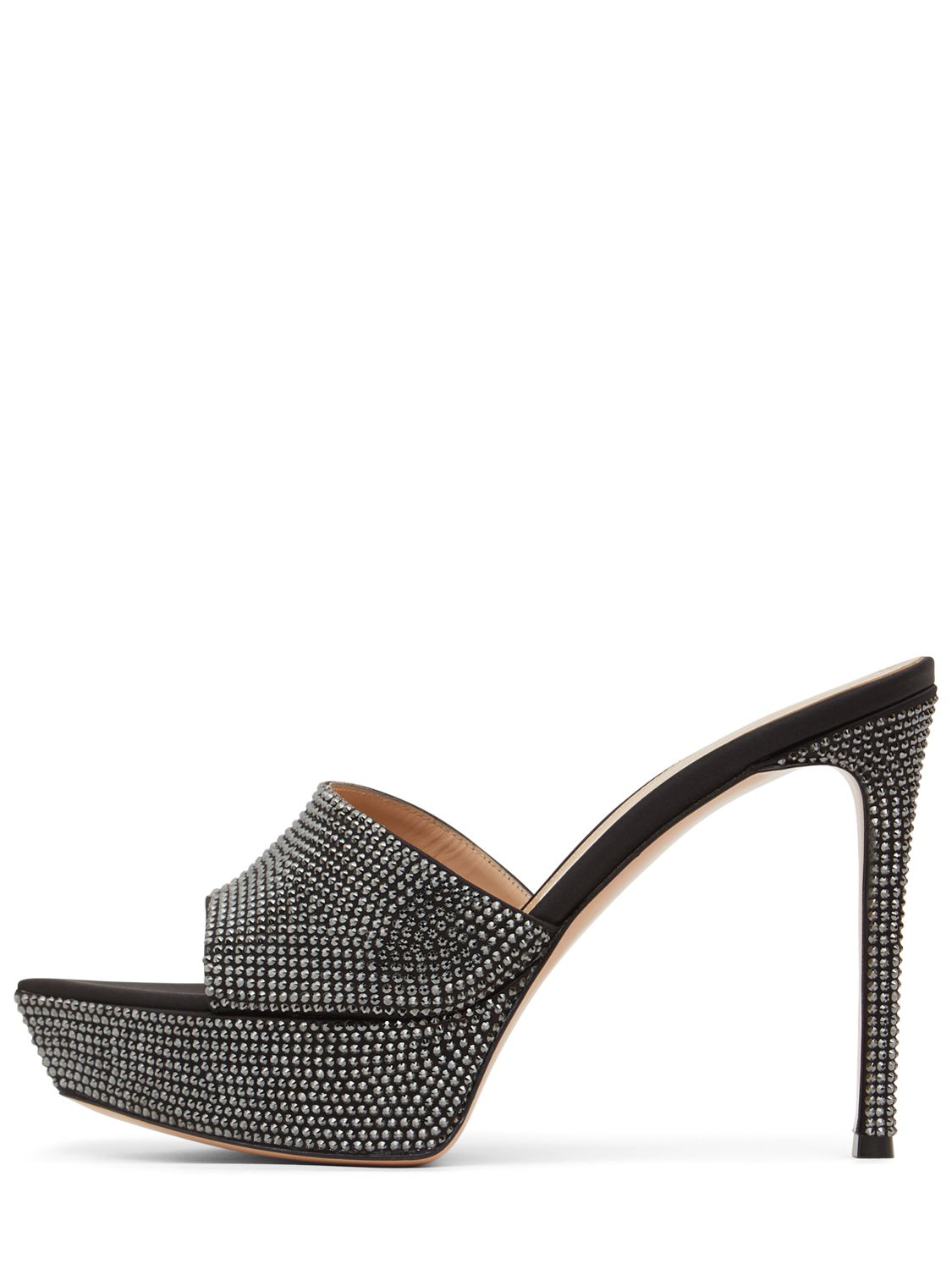 Elegant high-heeled sandals with platform