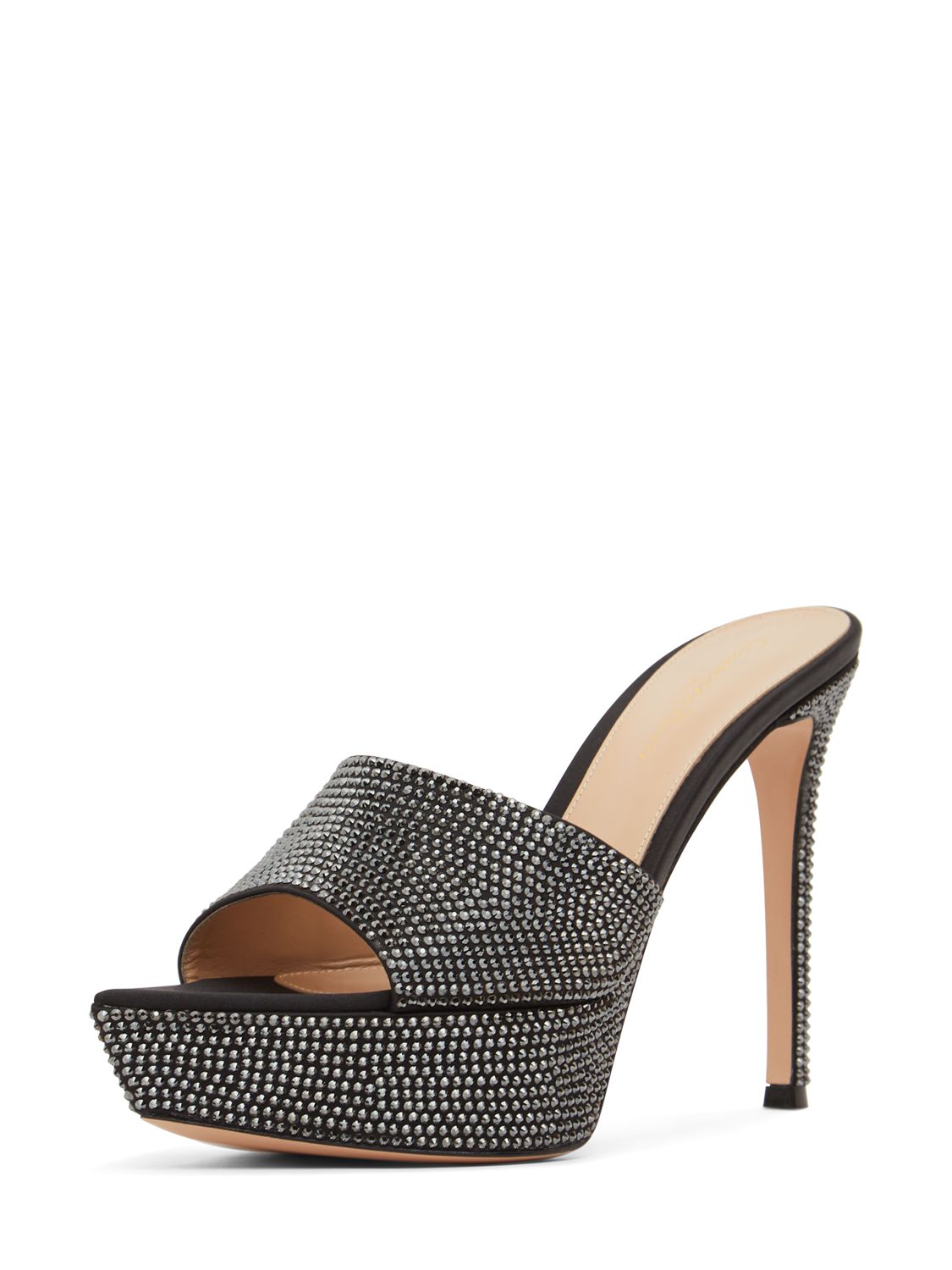 Elegant high-heeled sandals with platform