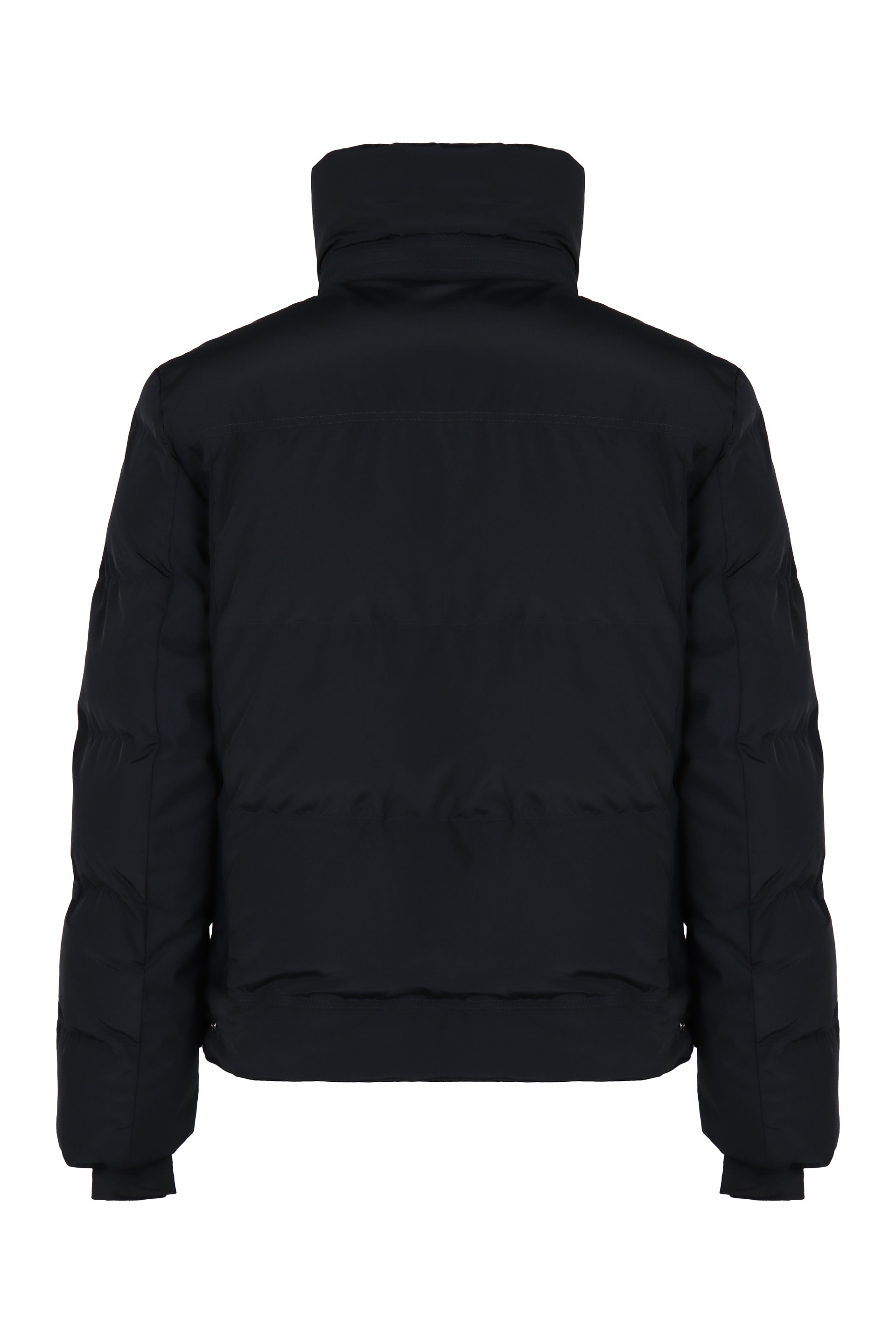 Black Down Jacket Carlo with high collar
