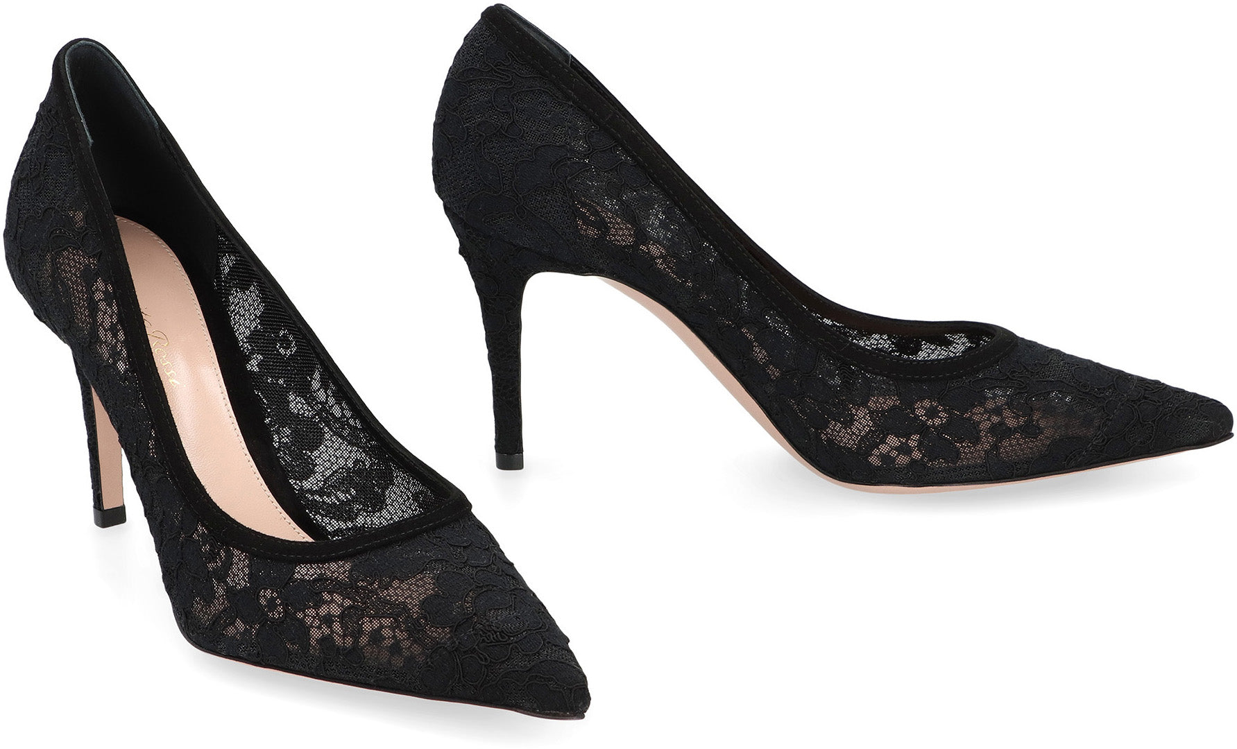 Claudia's lace neckline