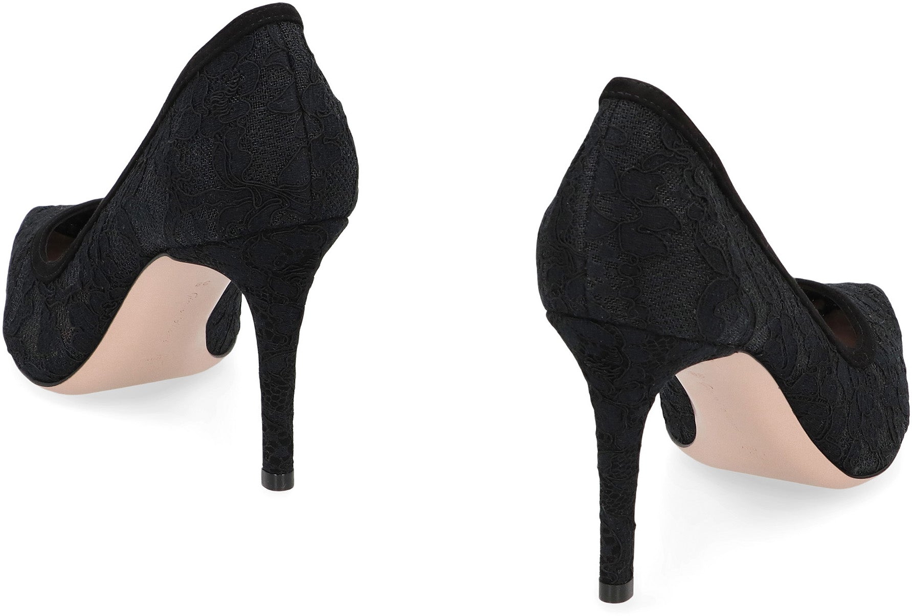 Claudia's lace neckline