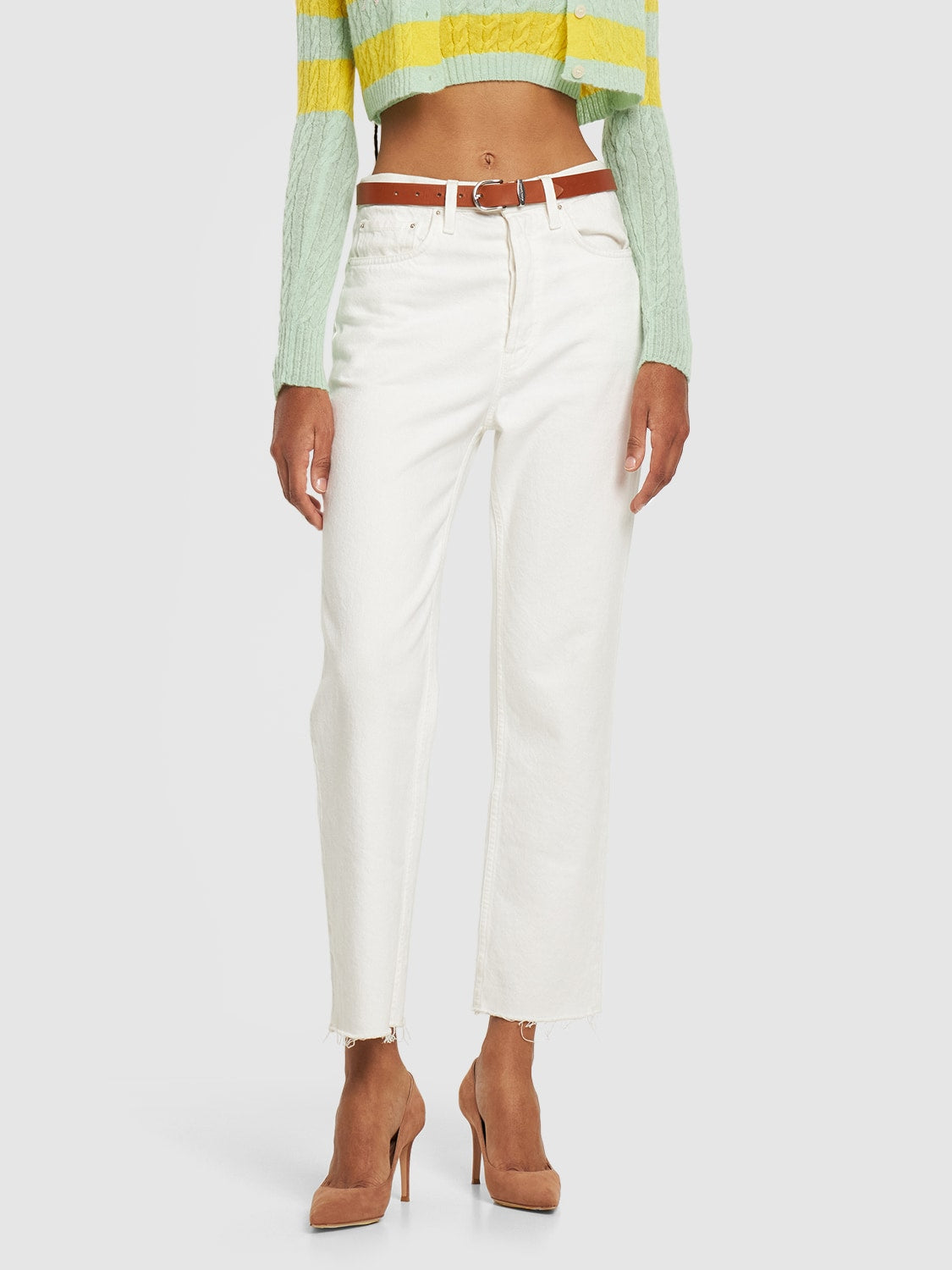 Elegant nude decolletage with high heel