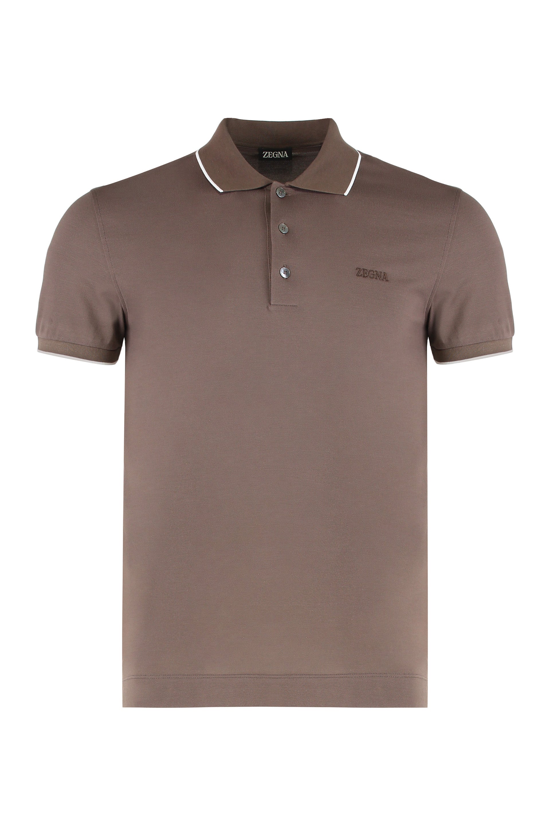 Polo in elastic cotton