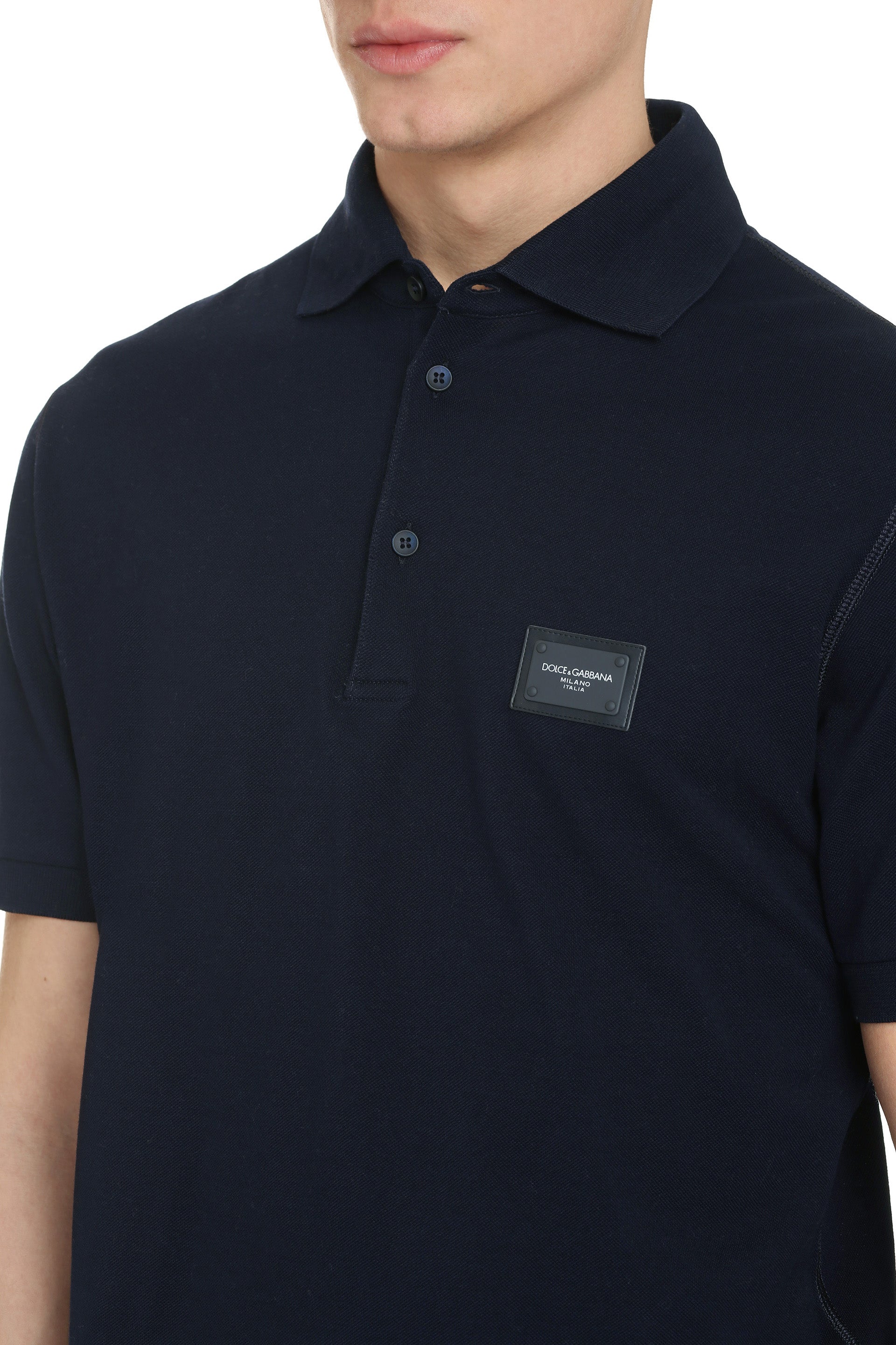 Cotton-piqué polo shirt