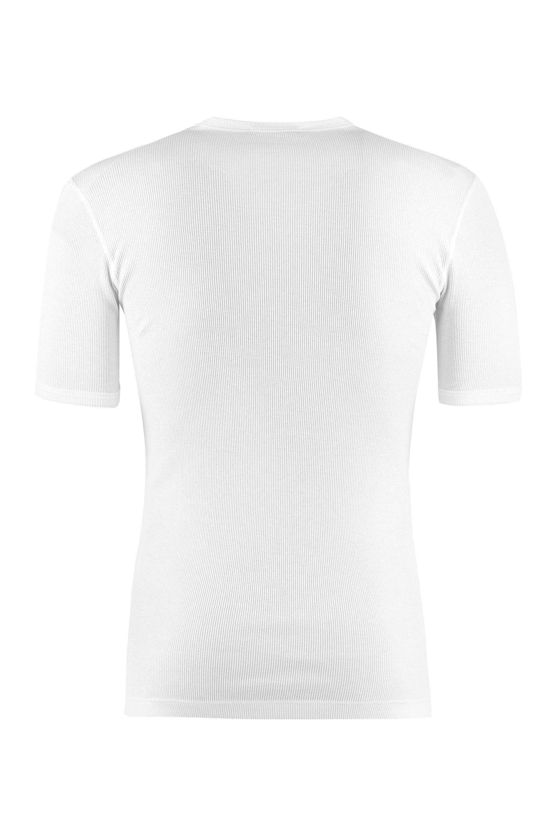 Ribbed cotton crew-neck t-shirt