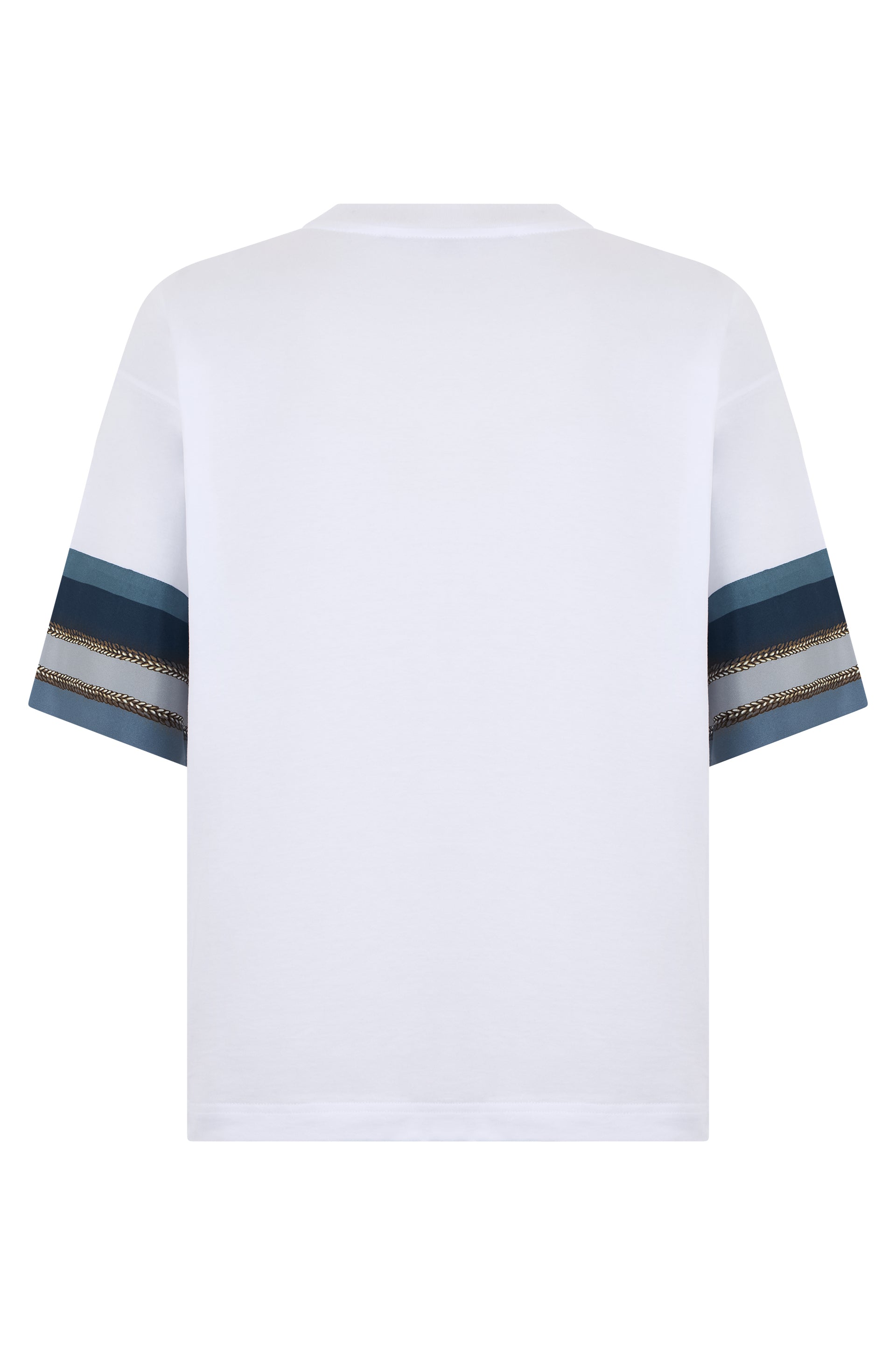T-shirt in cotton and silk blend
