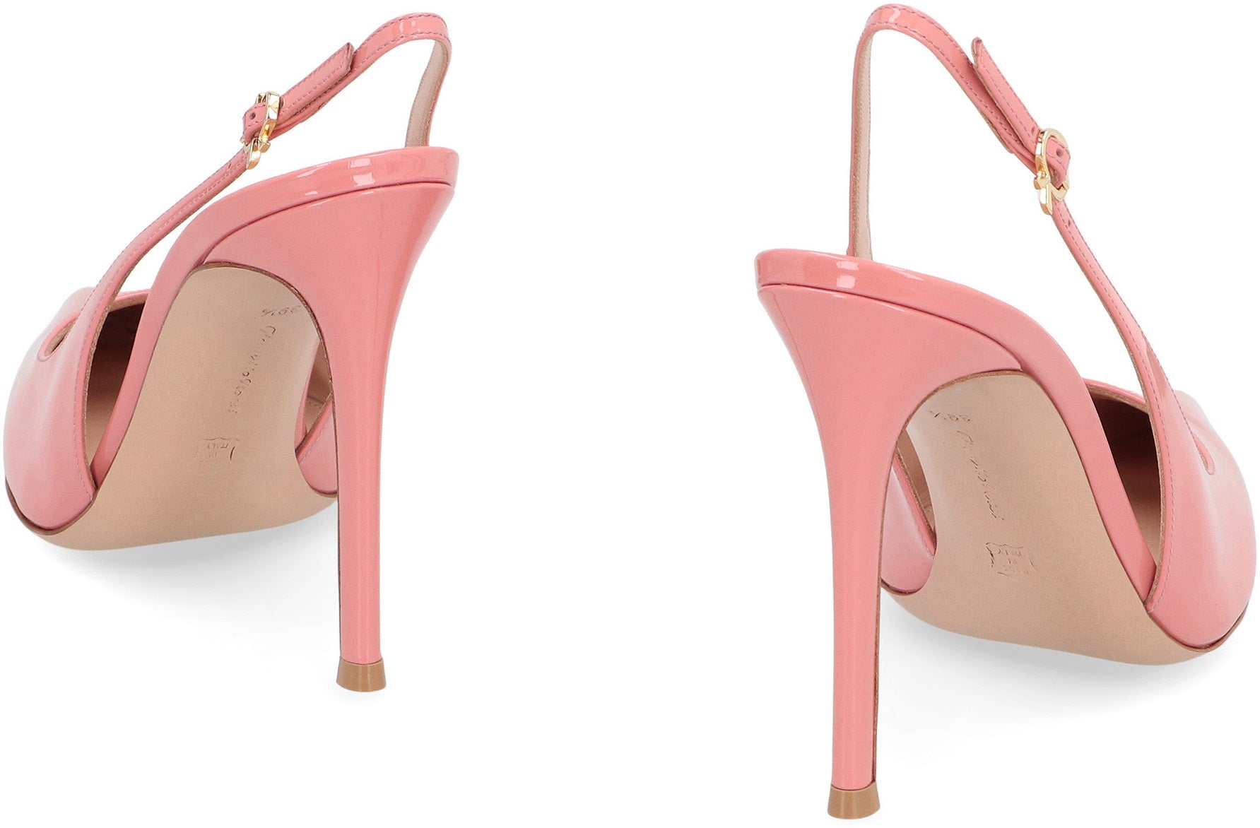 Patent leather slingback pumps
