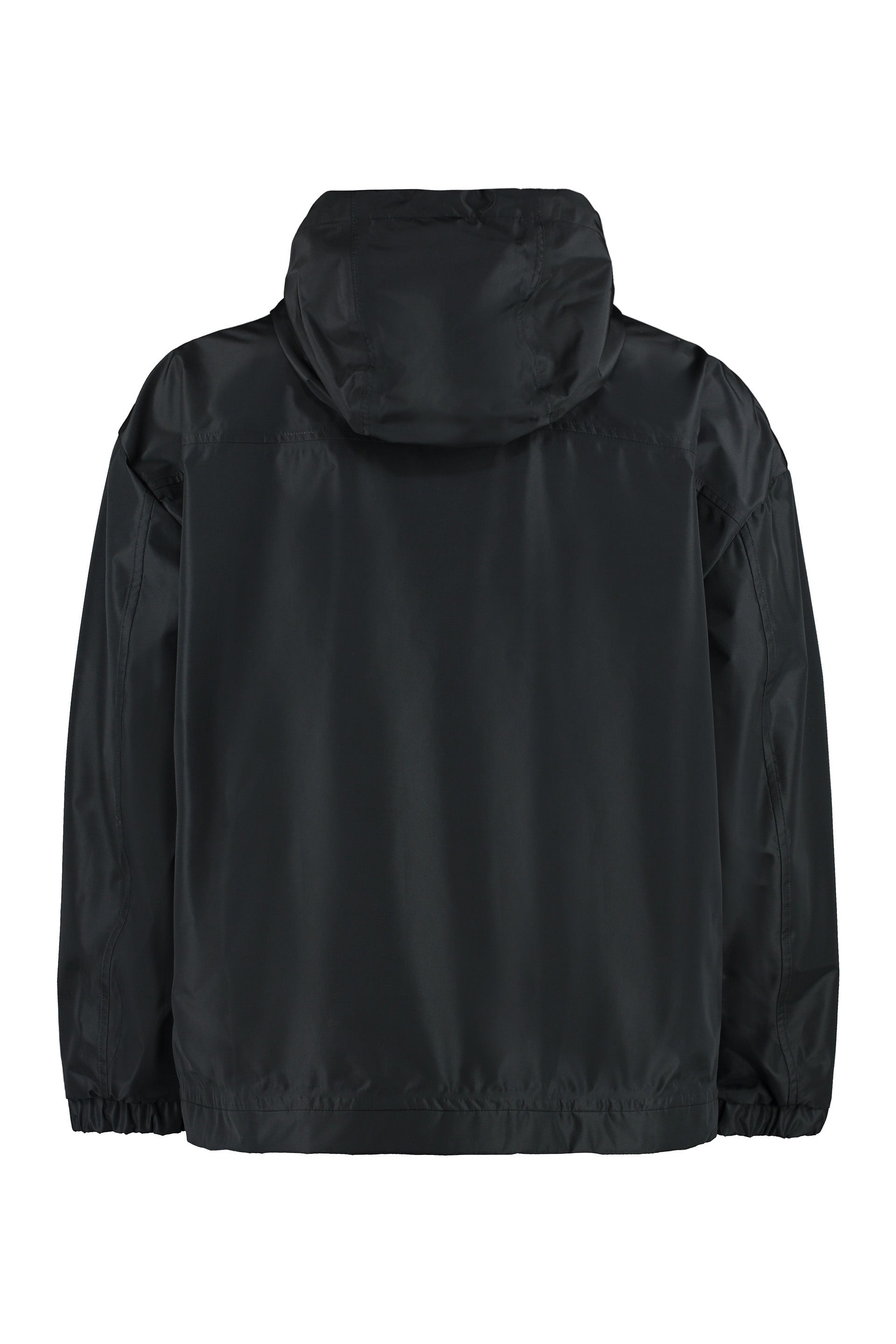 Technical fabric hooded jacket