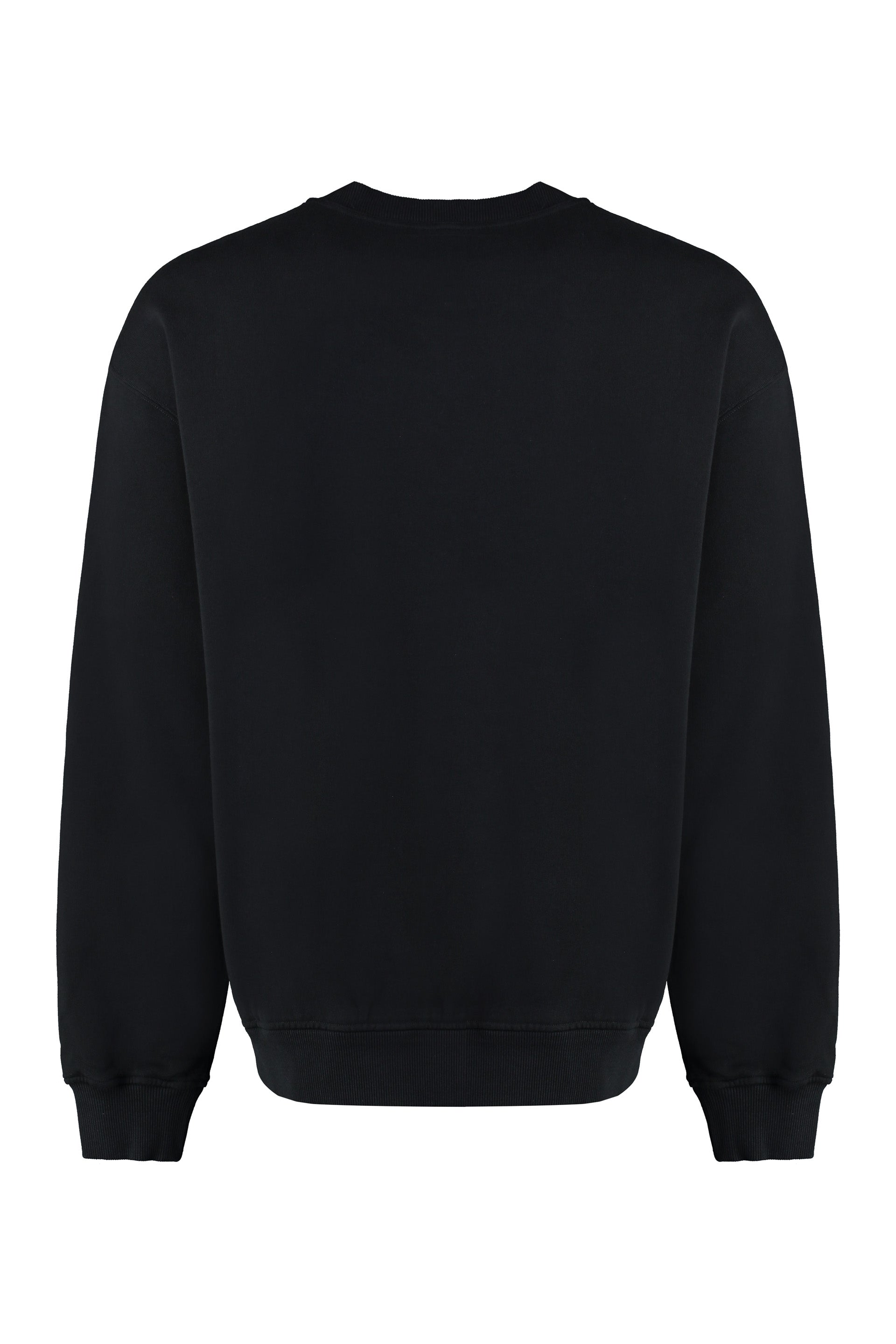 Cotton crew-neck sweatshirt with logo