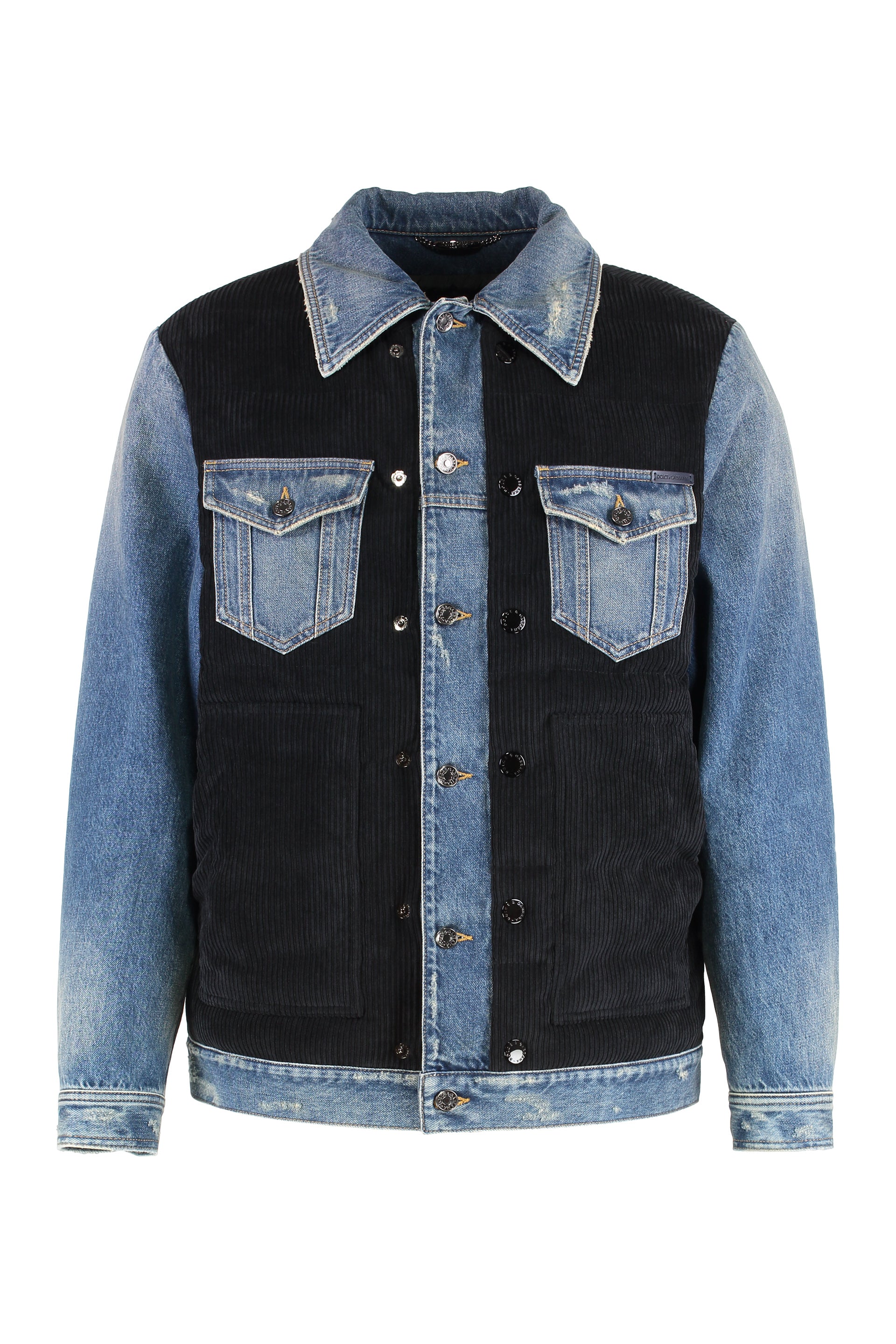 Denim padded jacket