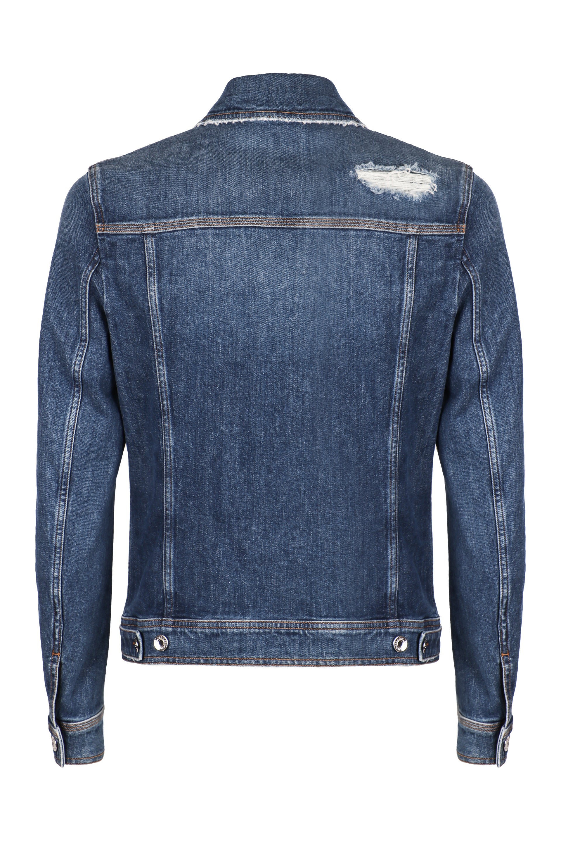 Destroyed denim jacket