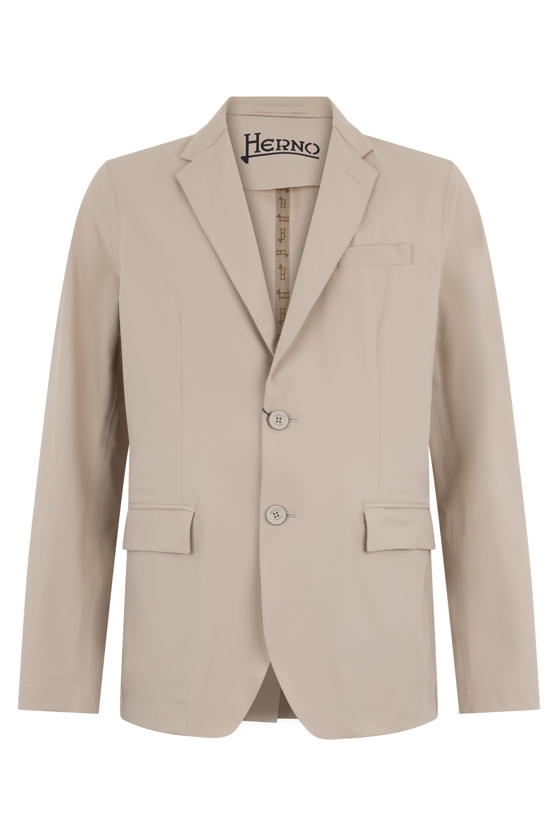 Classic beige single-breasted jacket