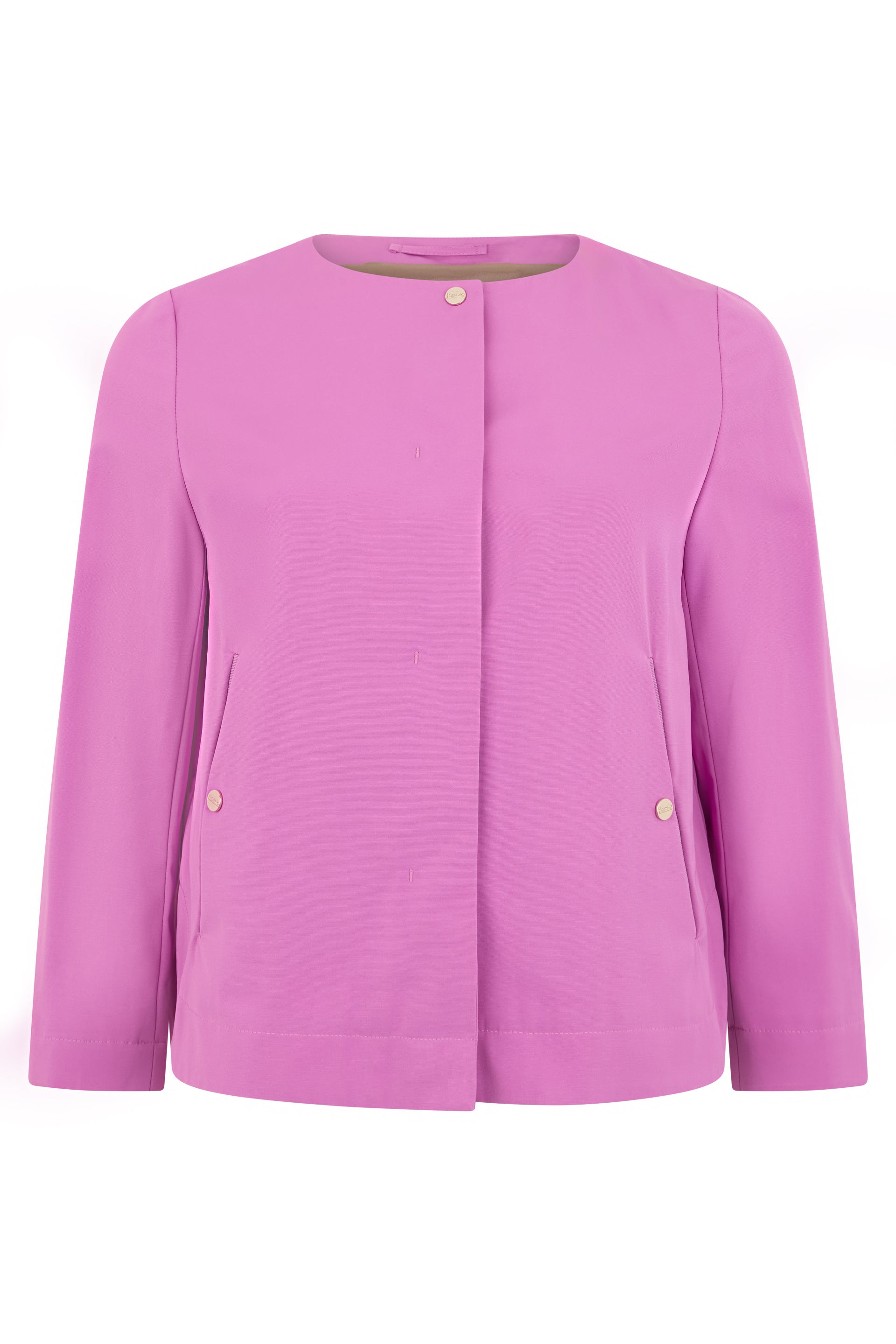Pink blazer with a modern cut