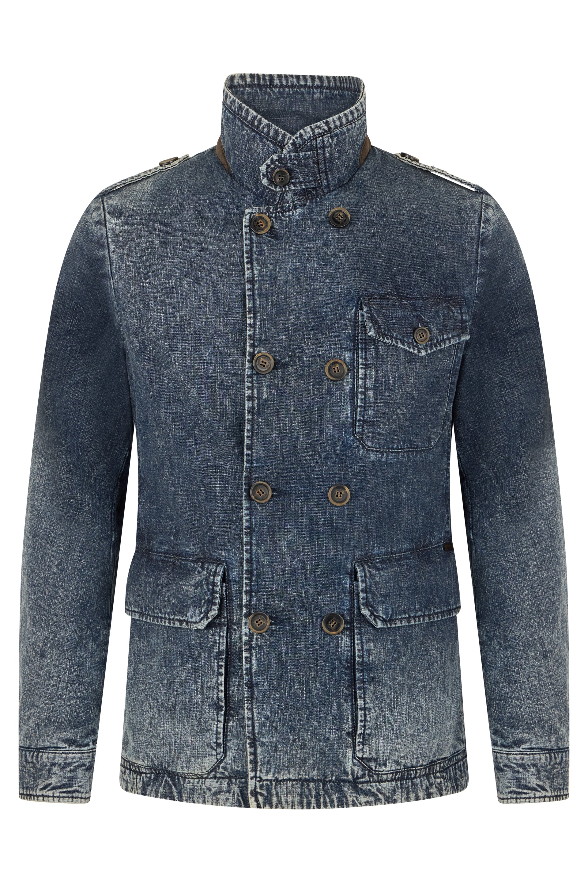 Washed denim jacket, modern and comfortable style