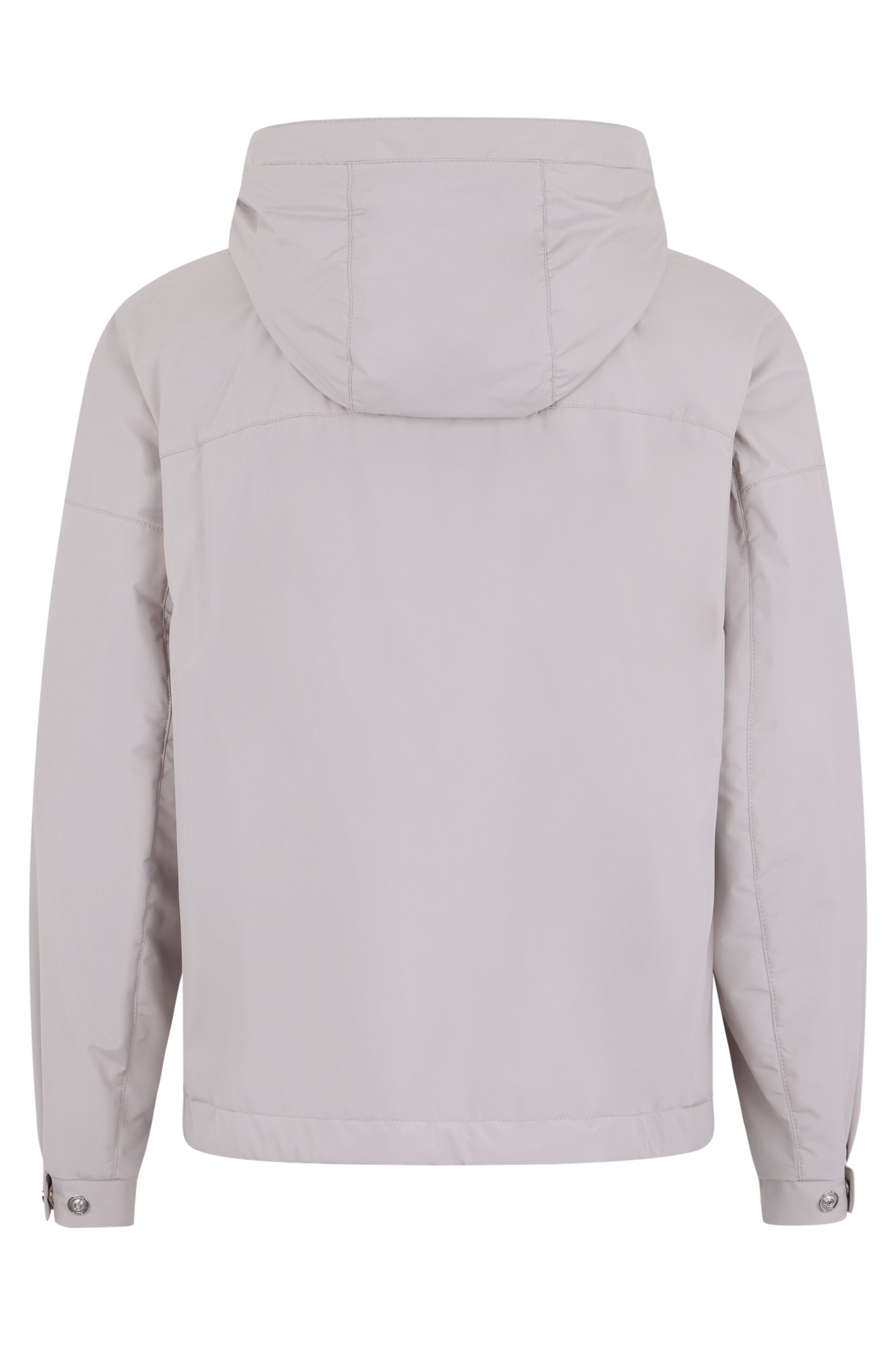 Light grey jacket with hood, versatile style