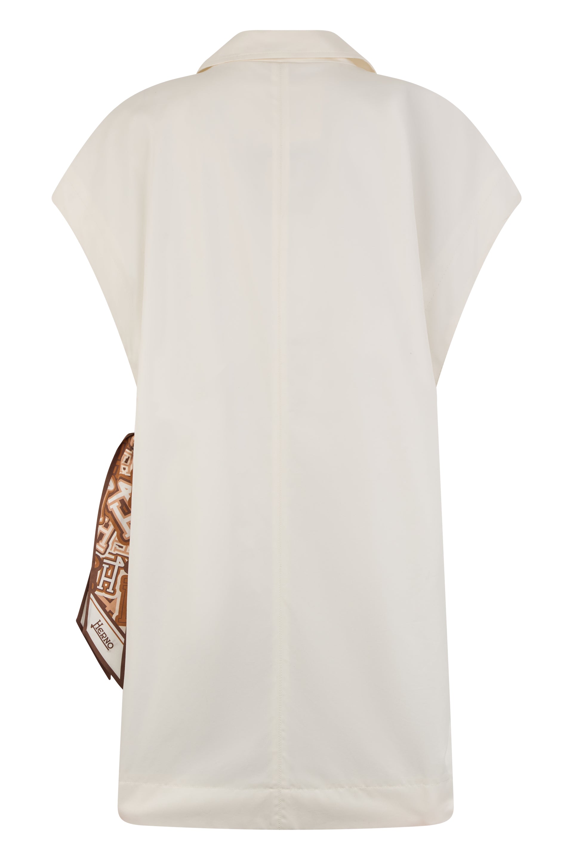 Sleeveless jacket white cream