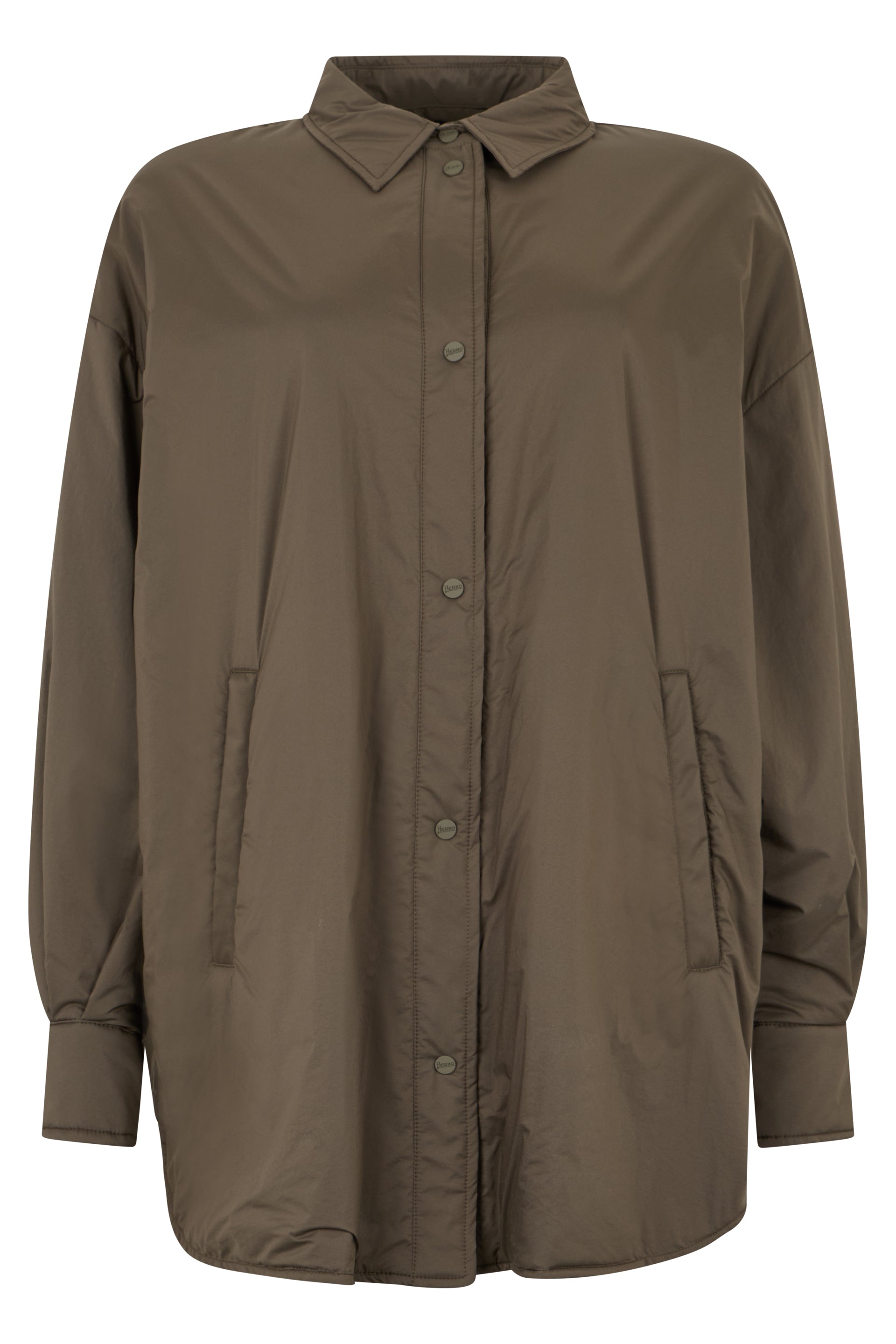 Oversized khaki jacket elegant and comfortable