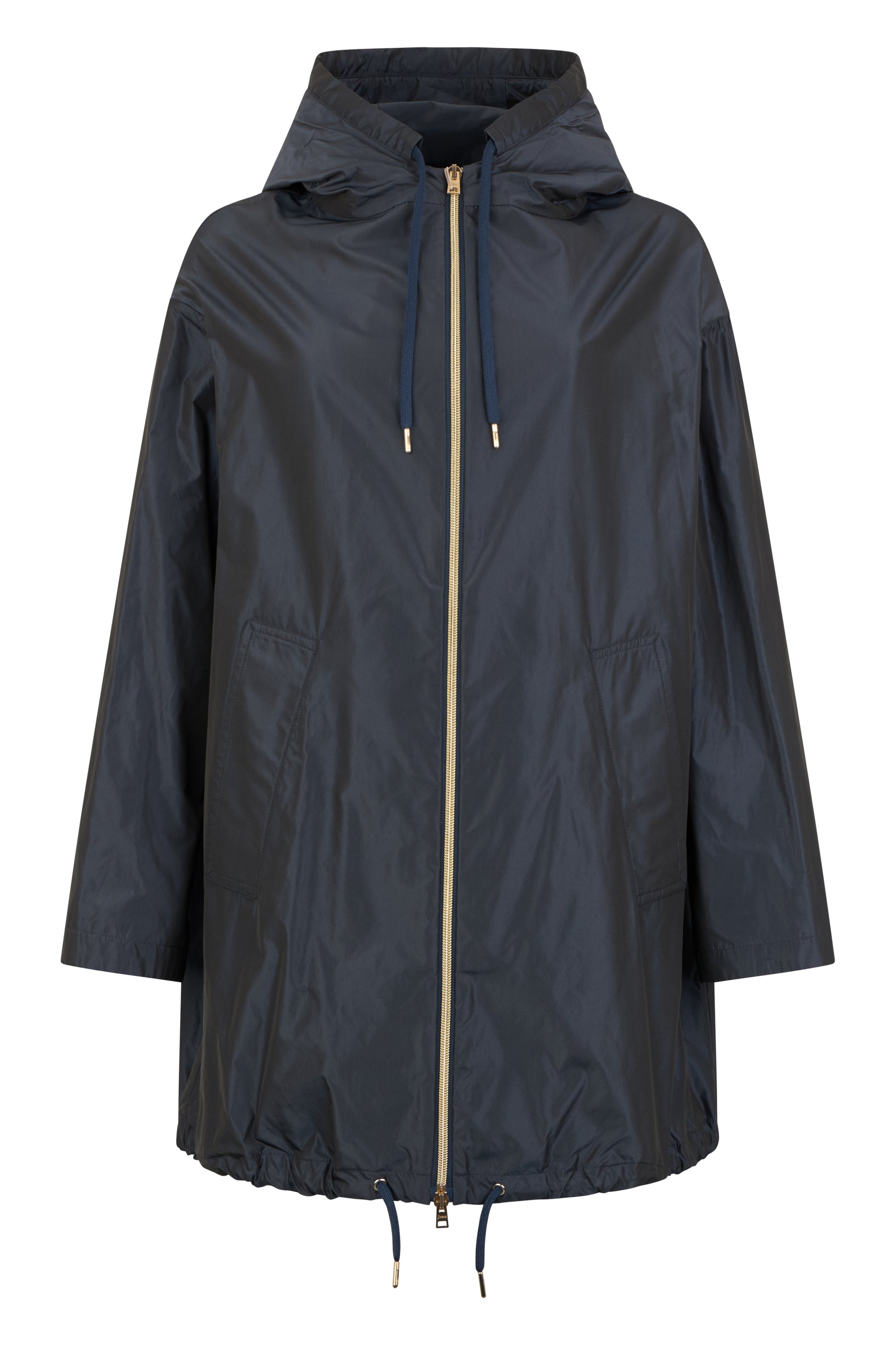 Dark Blue Waterproof Jacket with Hood