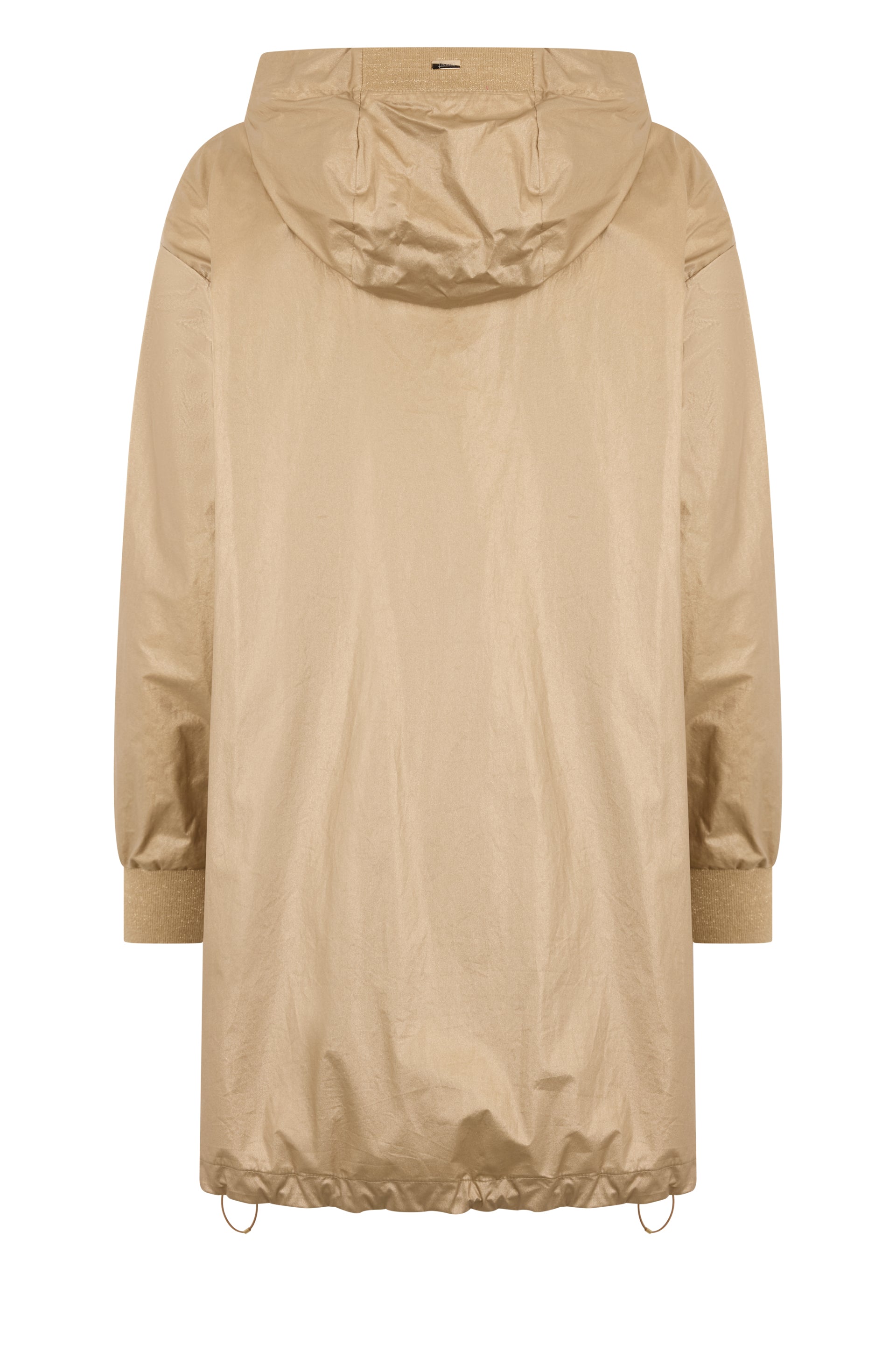 Light beige jacket with hood and pockets