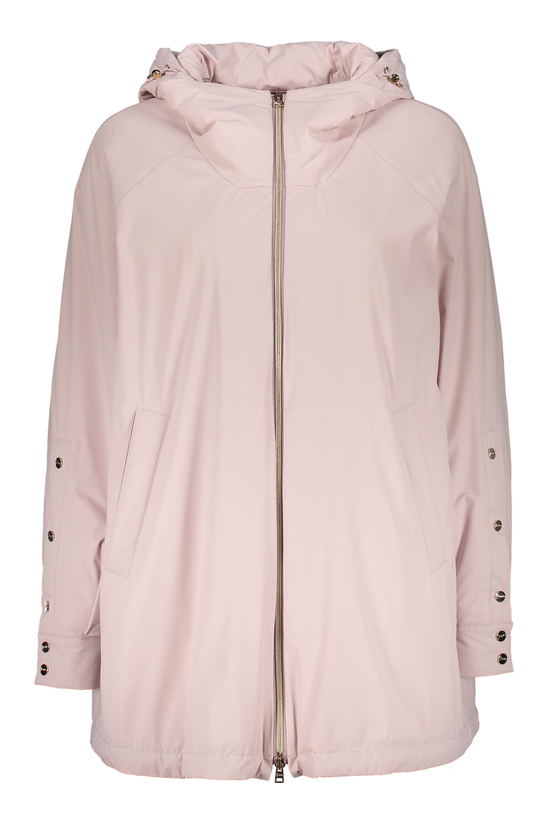 Light pink lightweight jacket with hood and zip