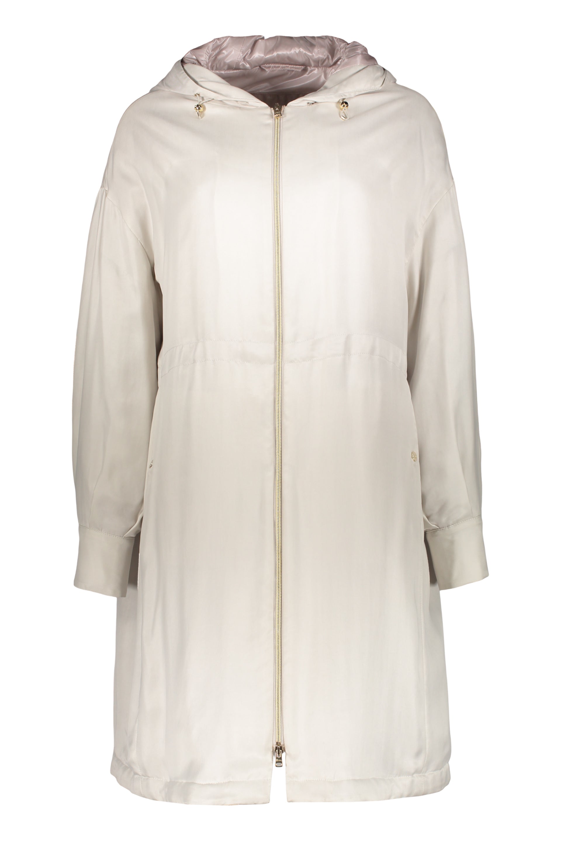 Beige jacket with hood