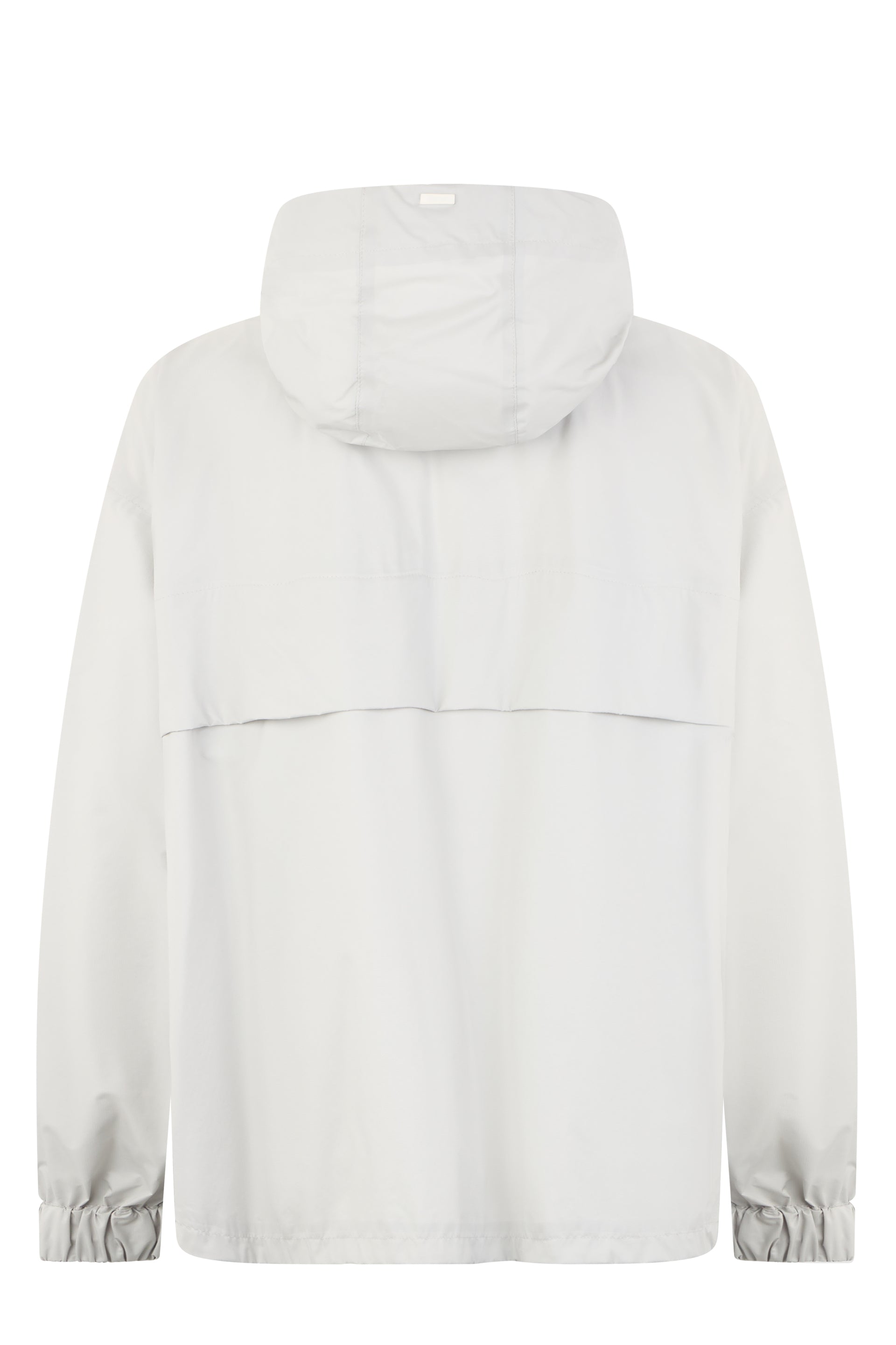 Light white jacket with hood and zip