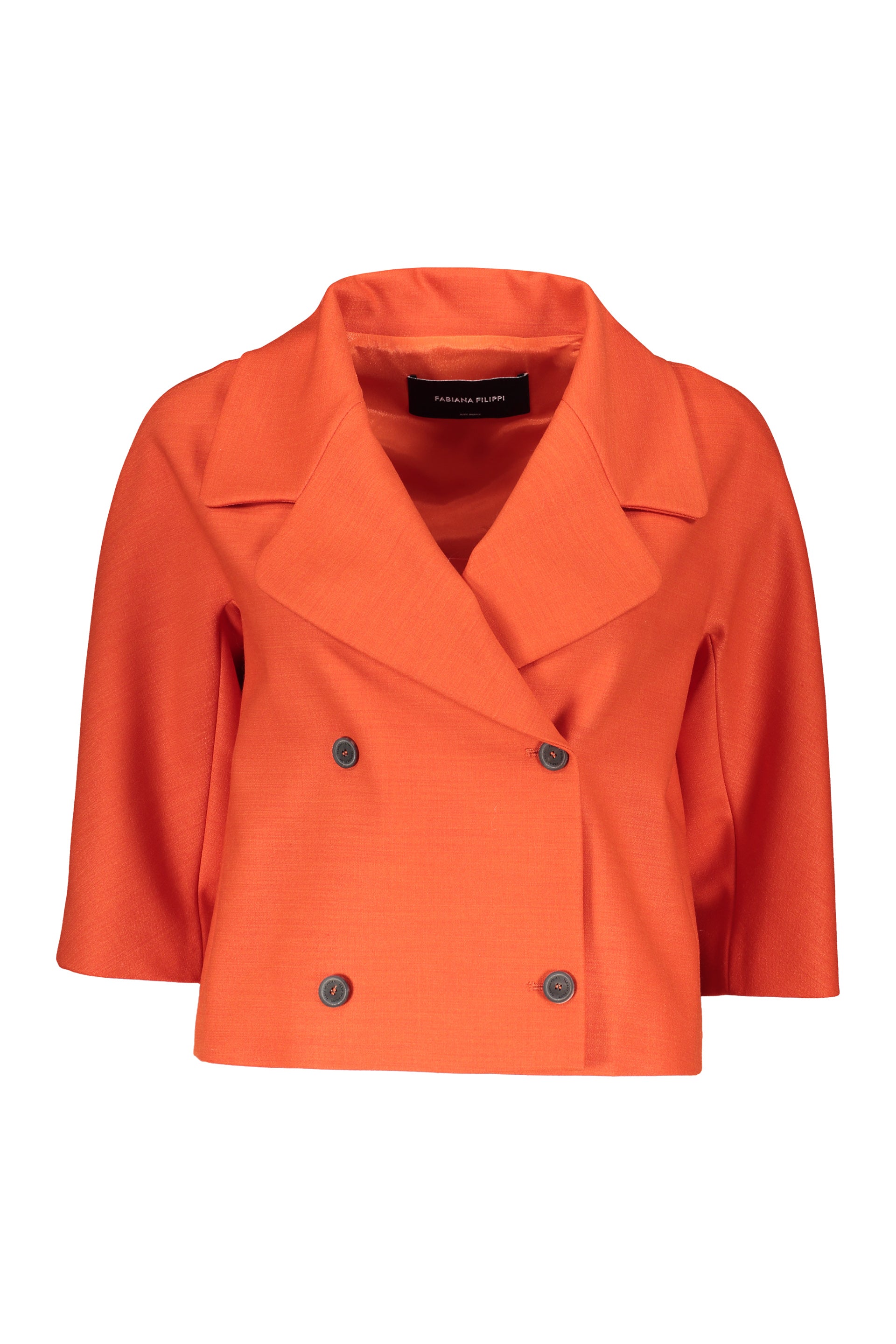Double-breasted short blazer