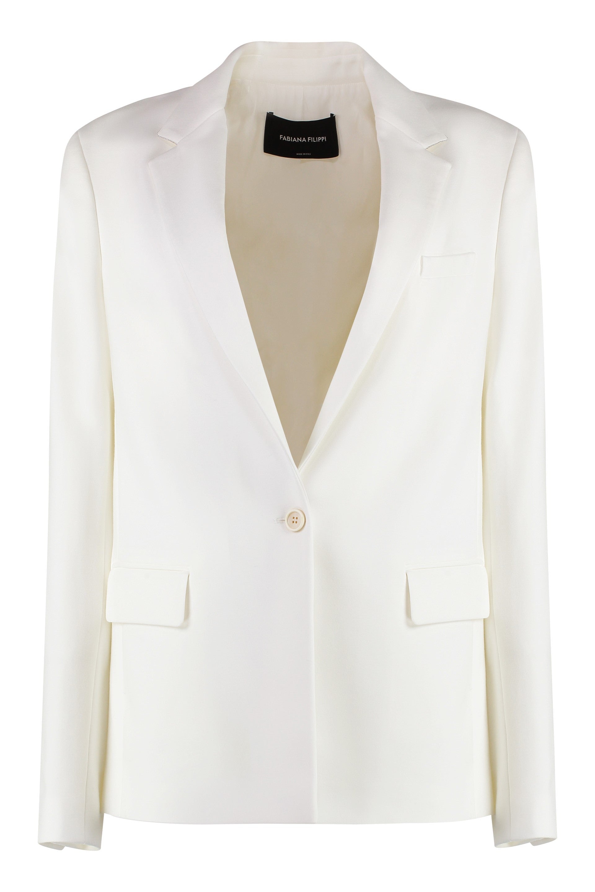 Single-breasted viscose blazer