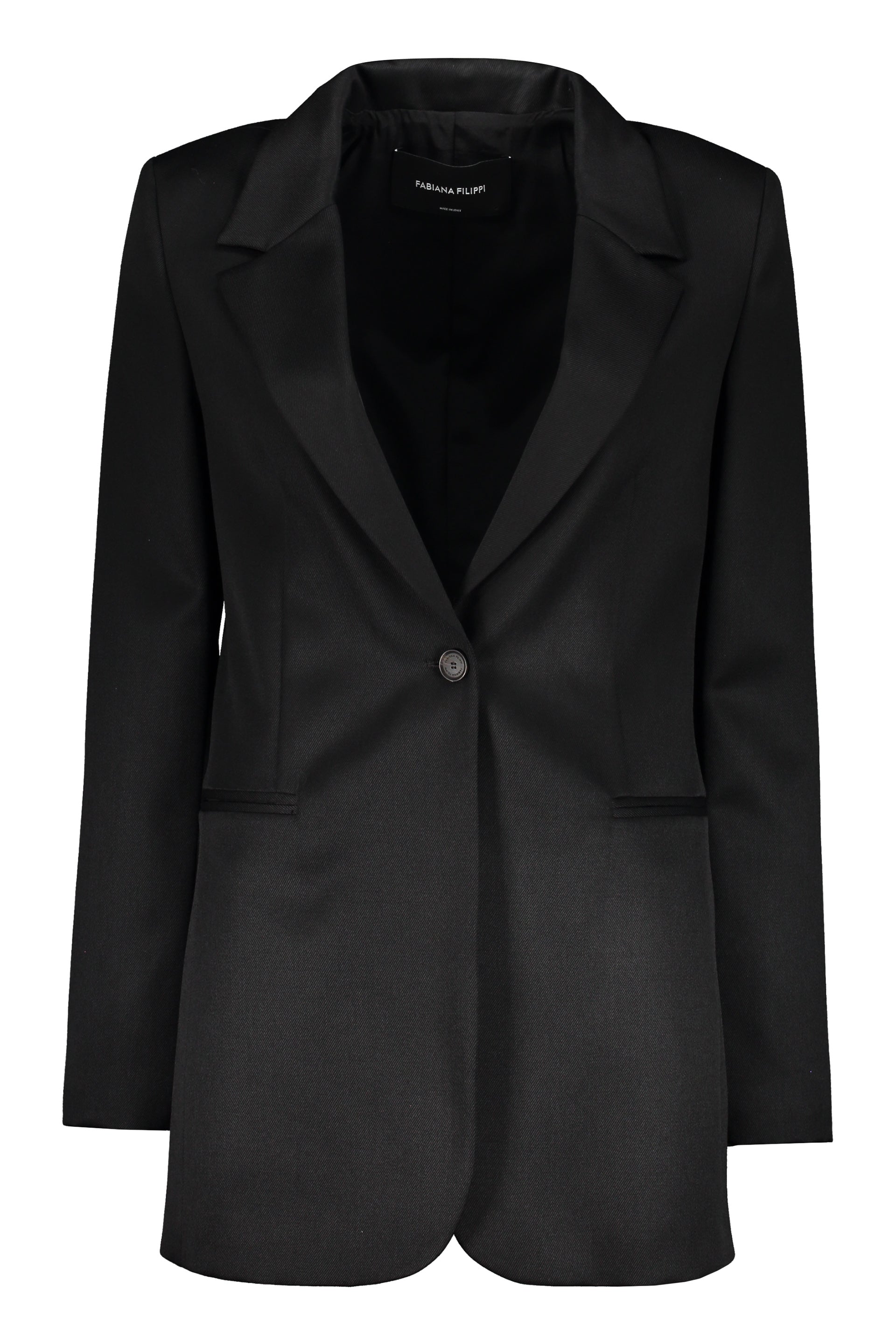 Virgin wool single-breasted blazer