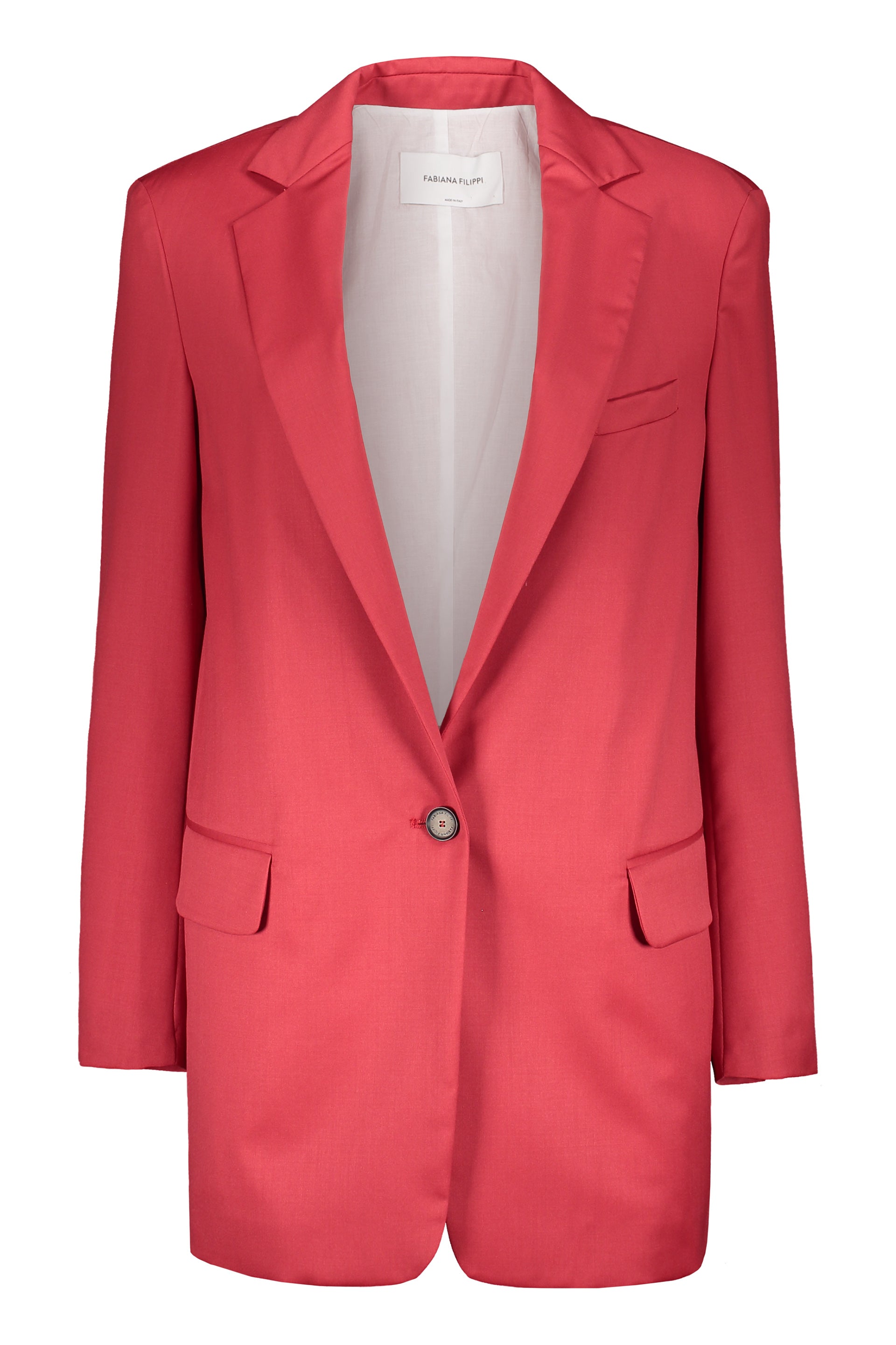 Virgin wool single-breasted blazer