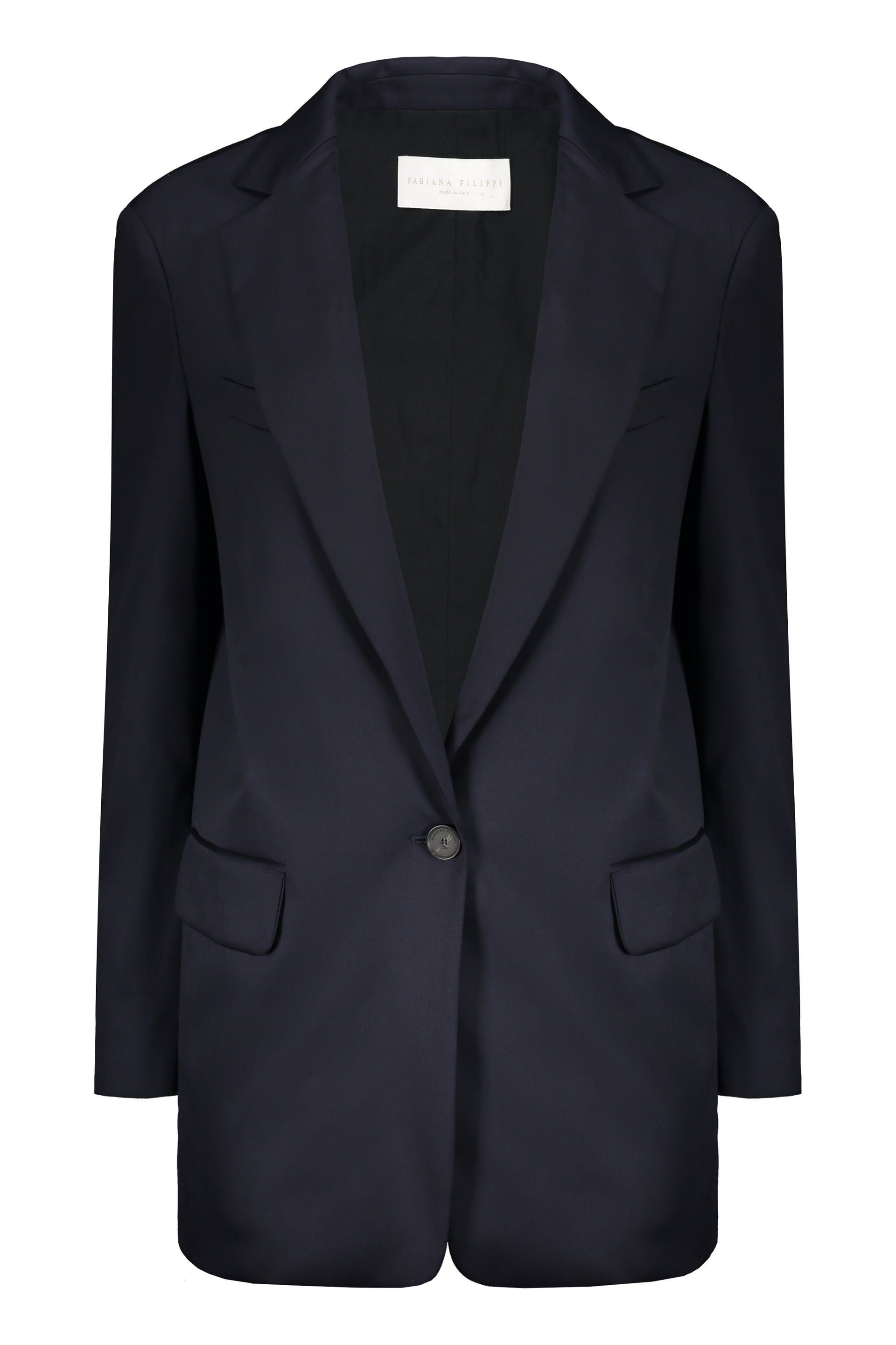 Virgin wool single-breasted blazer