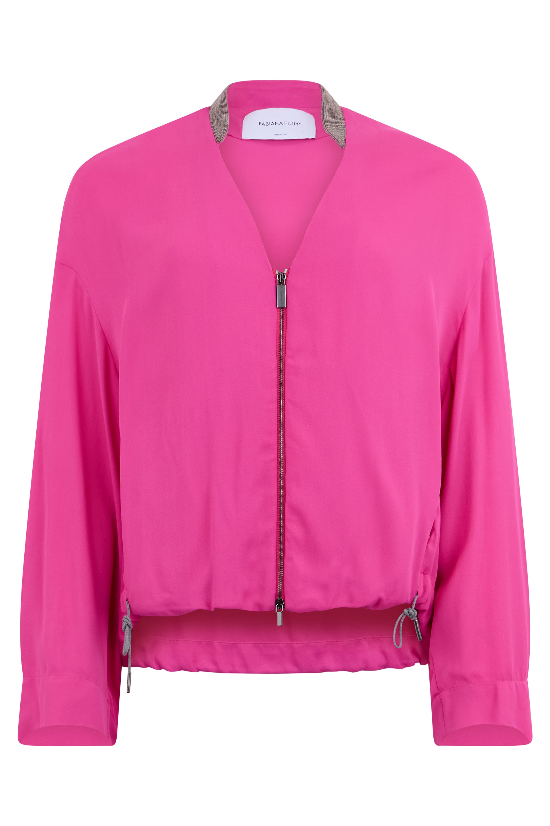 Bright Pink Sports Jacket Cropped Fit